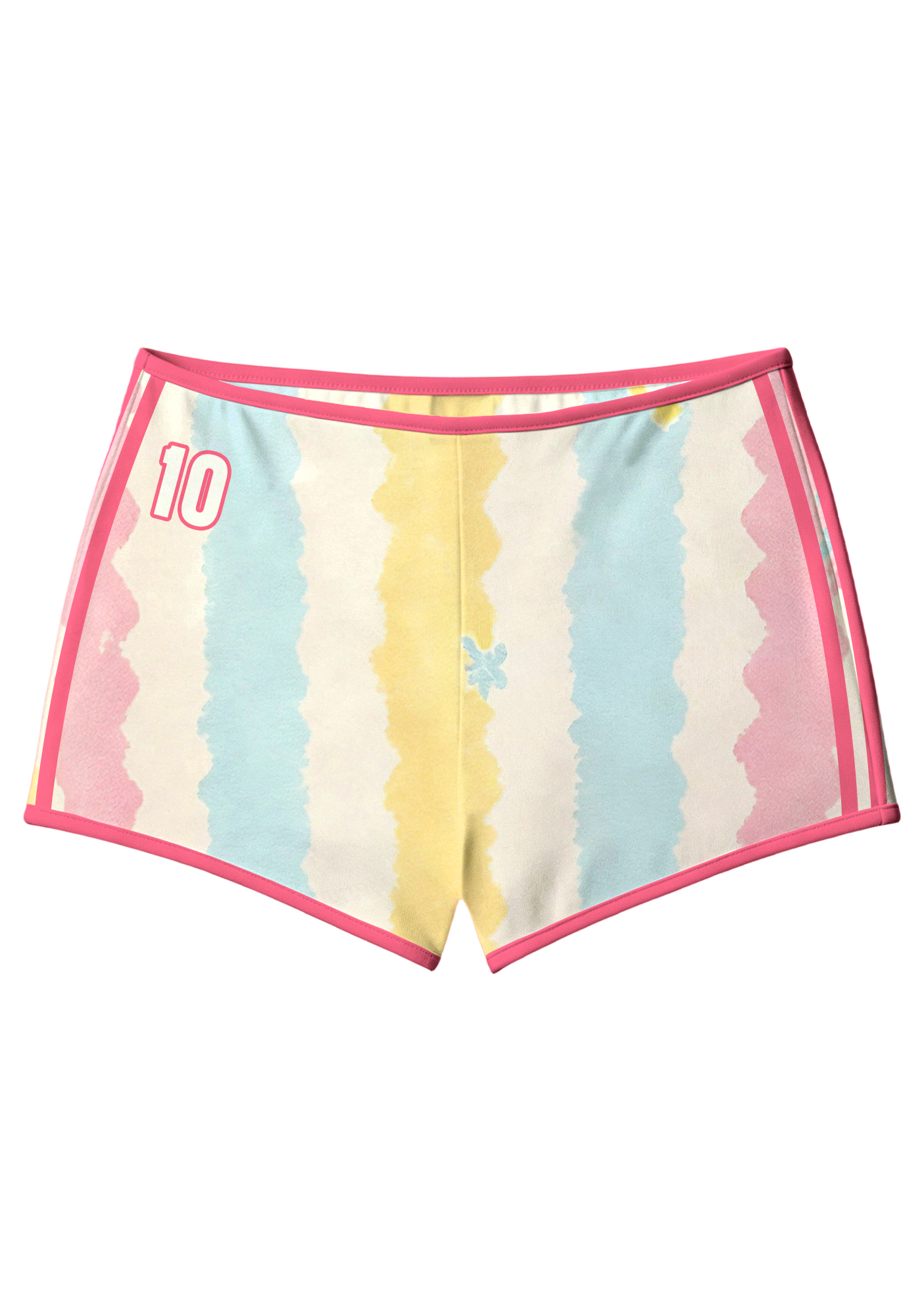 Pastel Striped Colombianisima Booty Shorts