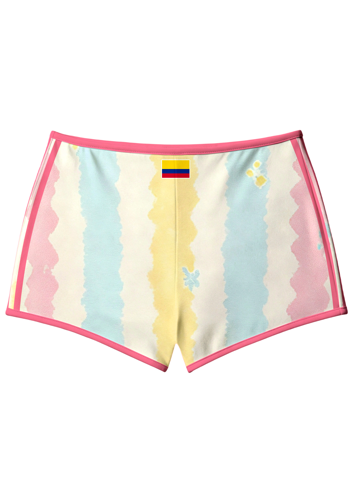 Pastel Striped Colombianisima Booty Shorts