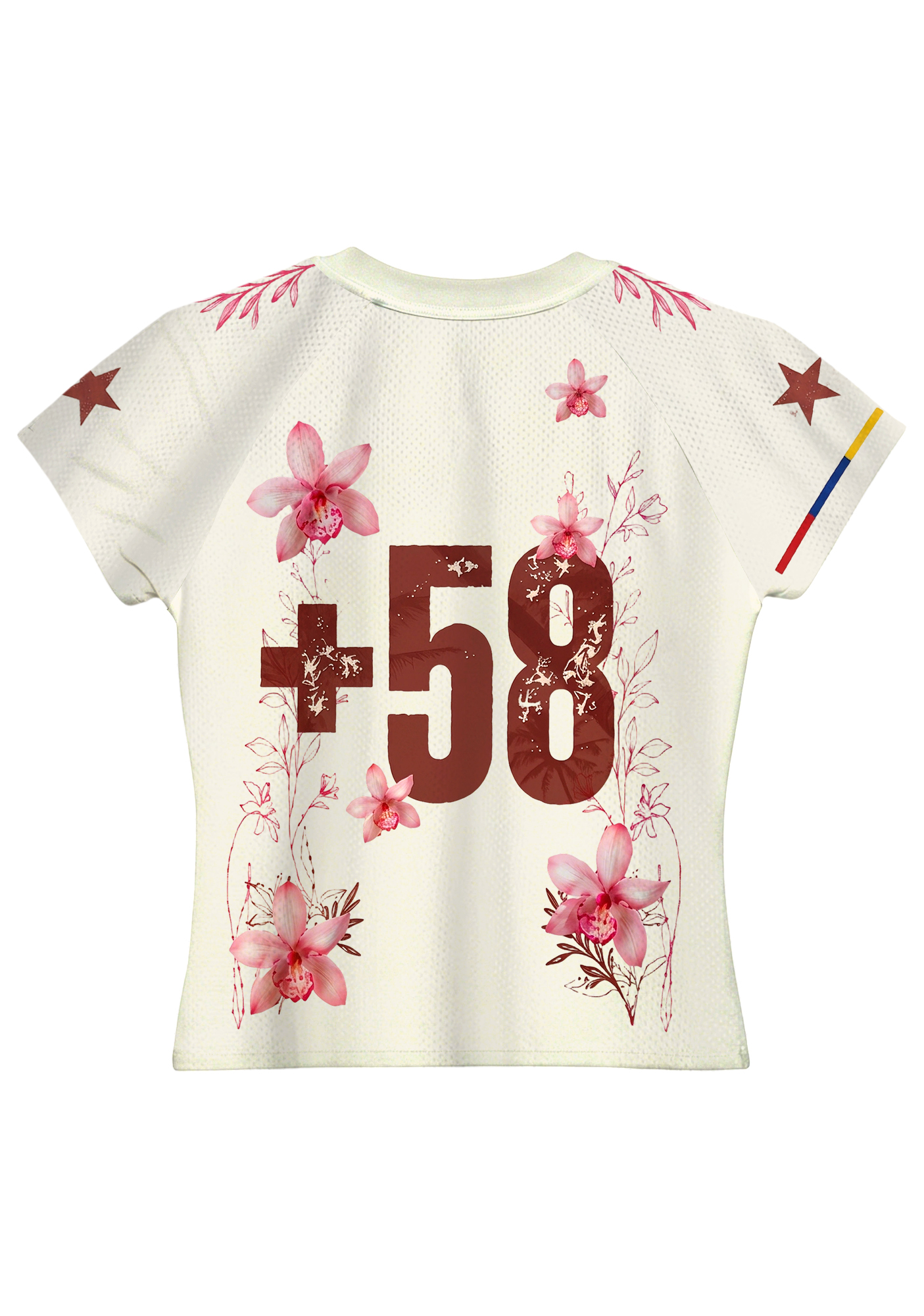 Venezuela Pink Floral Orchid Graphic Baby Tee