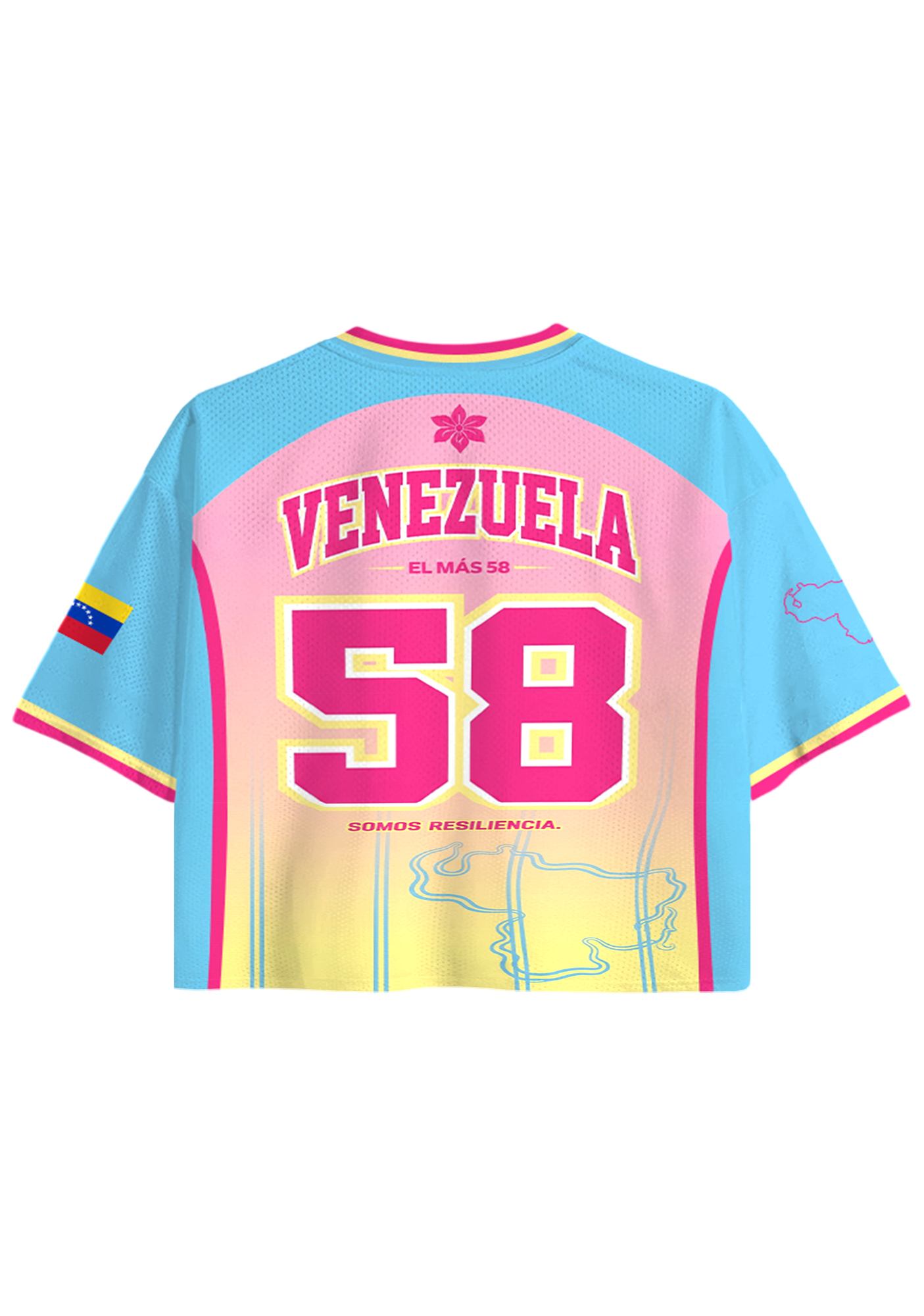 Venezuela Macaw Scenic Landscape Cropped Jersey Shirt
