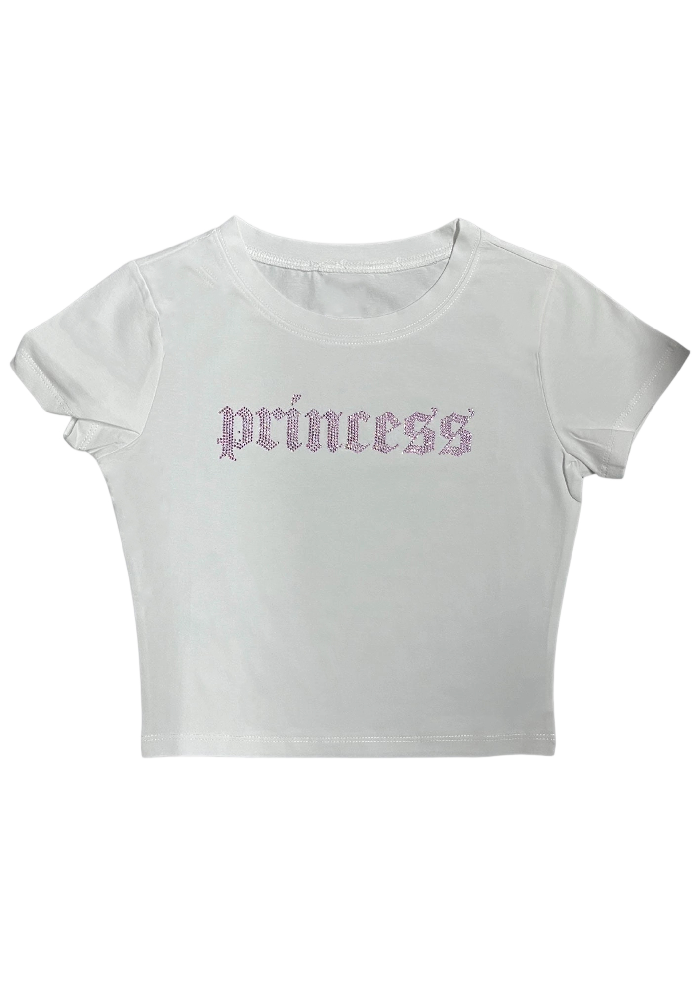 Princess Rhinestone Y2K Baby Tee