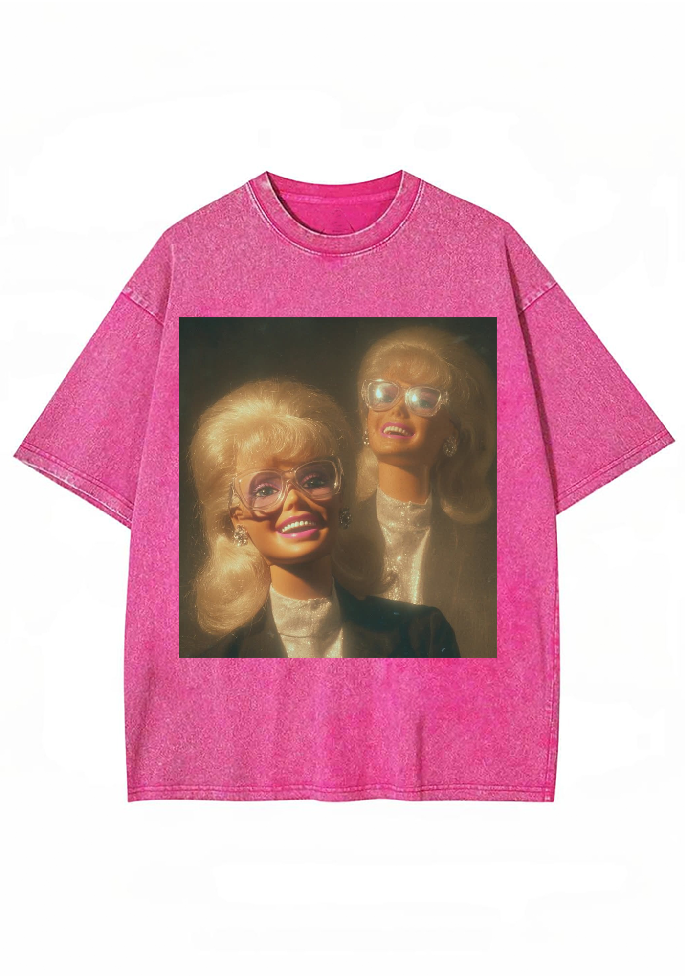 Vintage Twin Retro Glasses Barbie Y2K Washed Tee