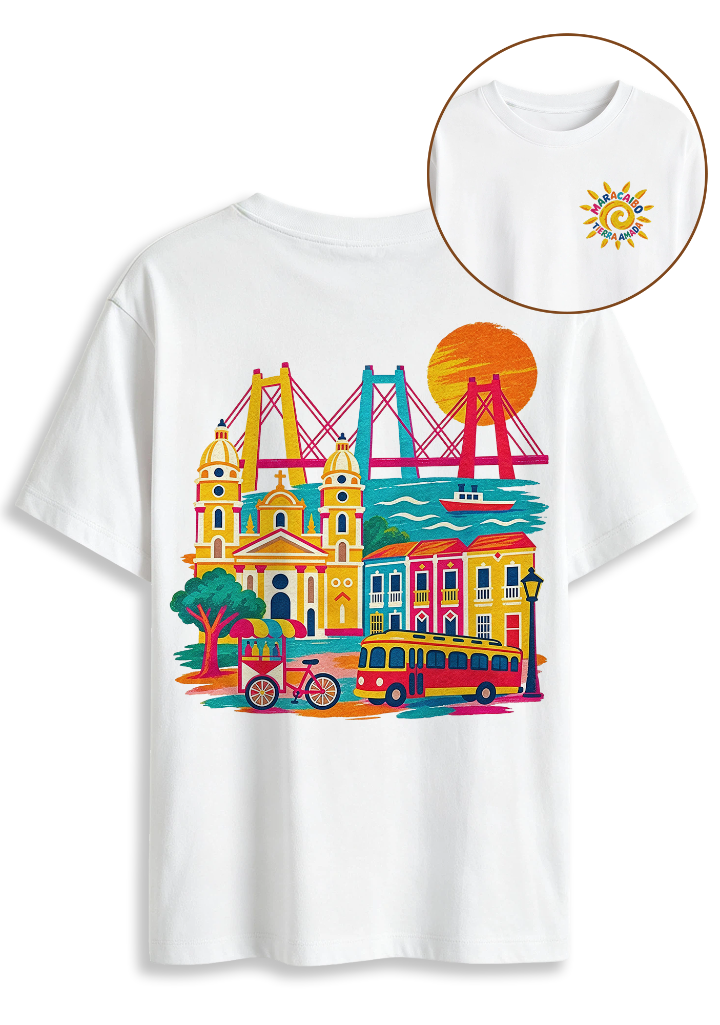 Maracaibo Venezuela Colorful Cityscape Graphic T-Shirt