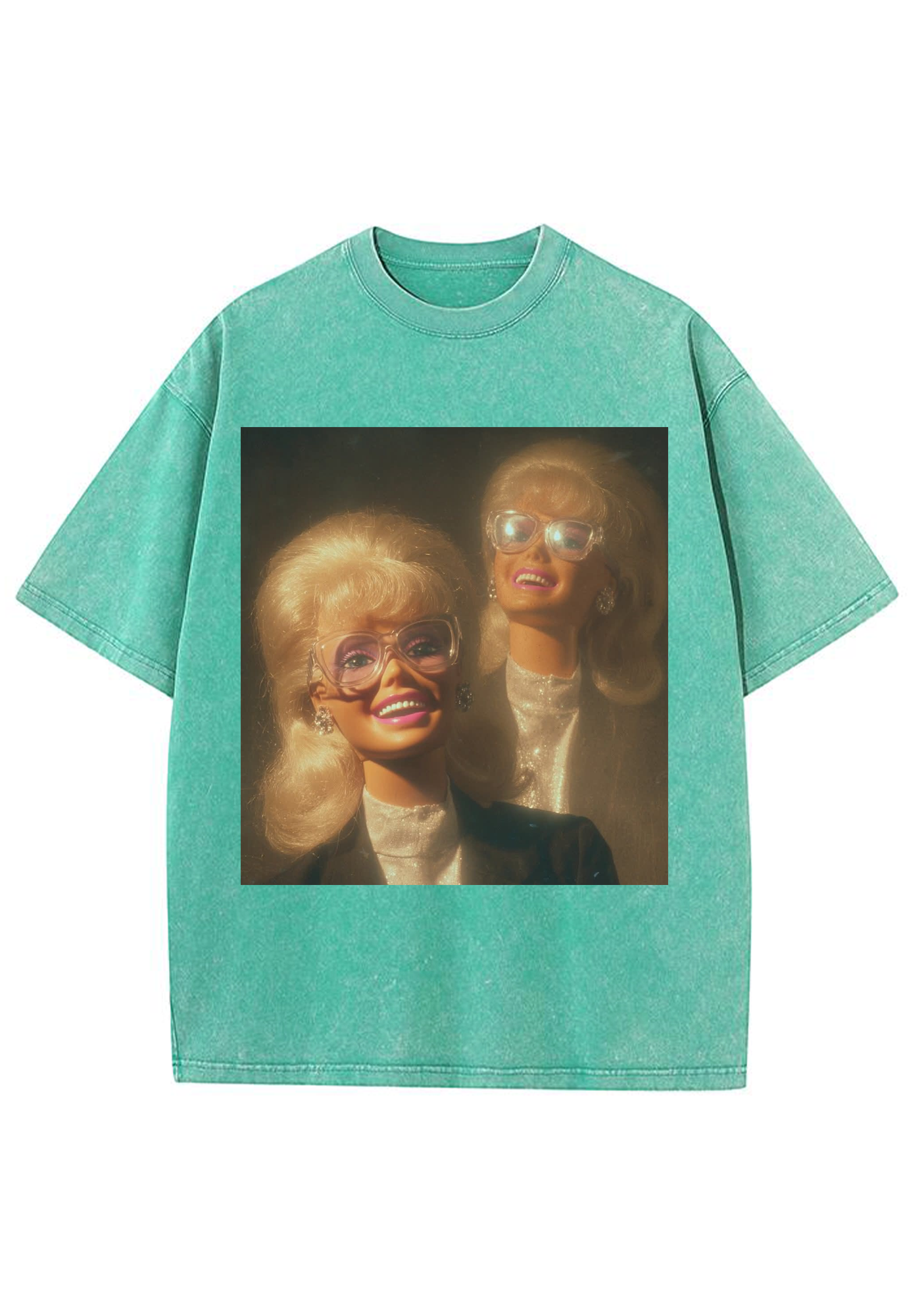 Vintage Twin Retro Glasses Barbie Y2K Washed Tee