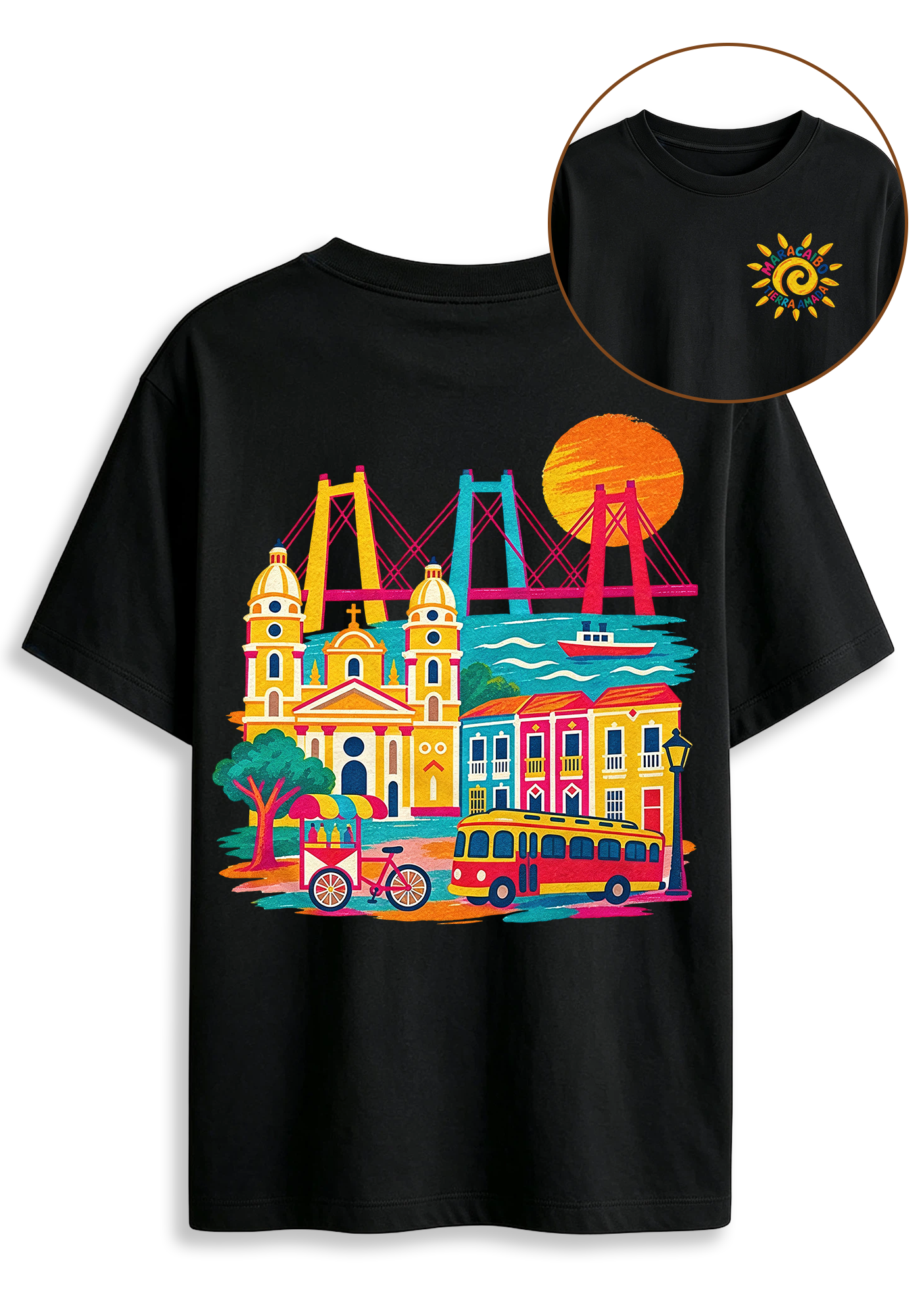 Maracaibo Venezuela Colorful Cityscape Graphic T-Shirt