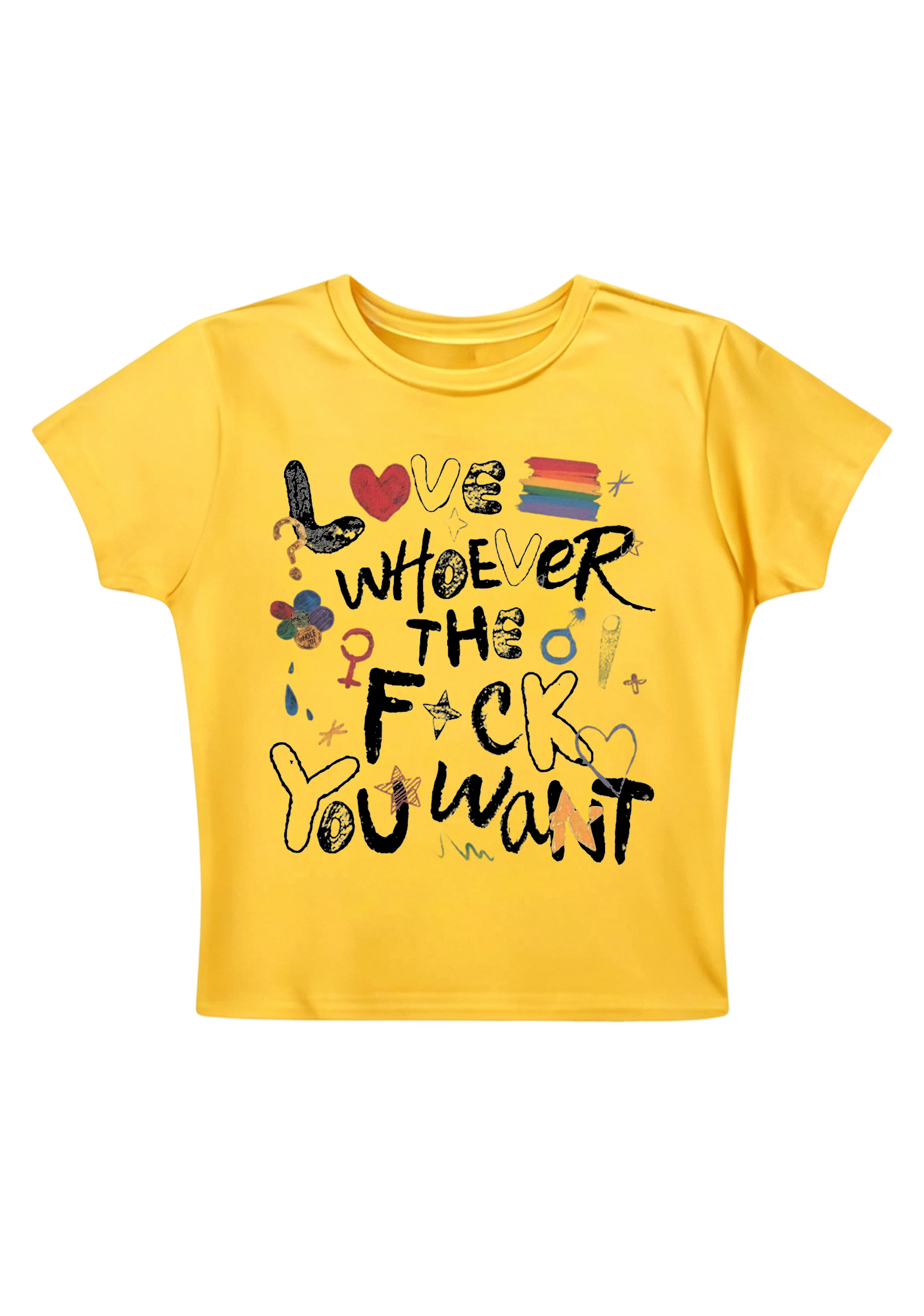 Love Whoever The Fxck You Want Y2K Baby Tee