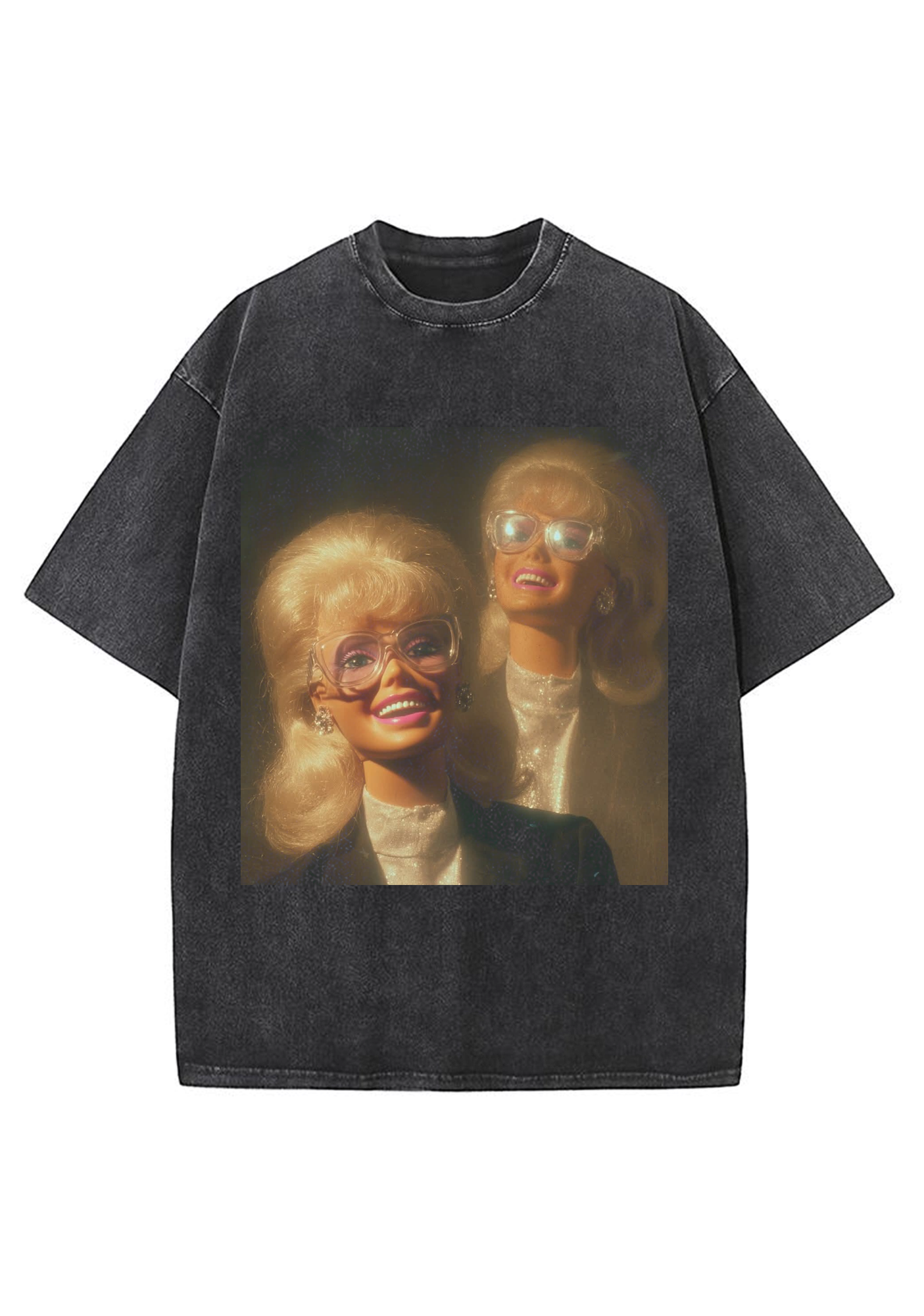 Vintage Twin Retro Glasses Barbie Y2K Washed Tee