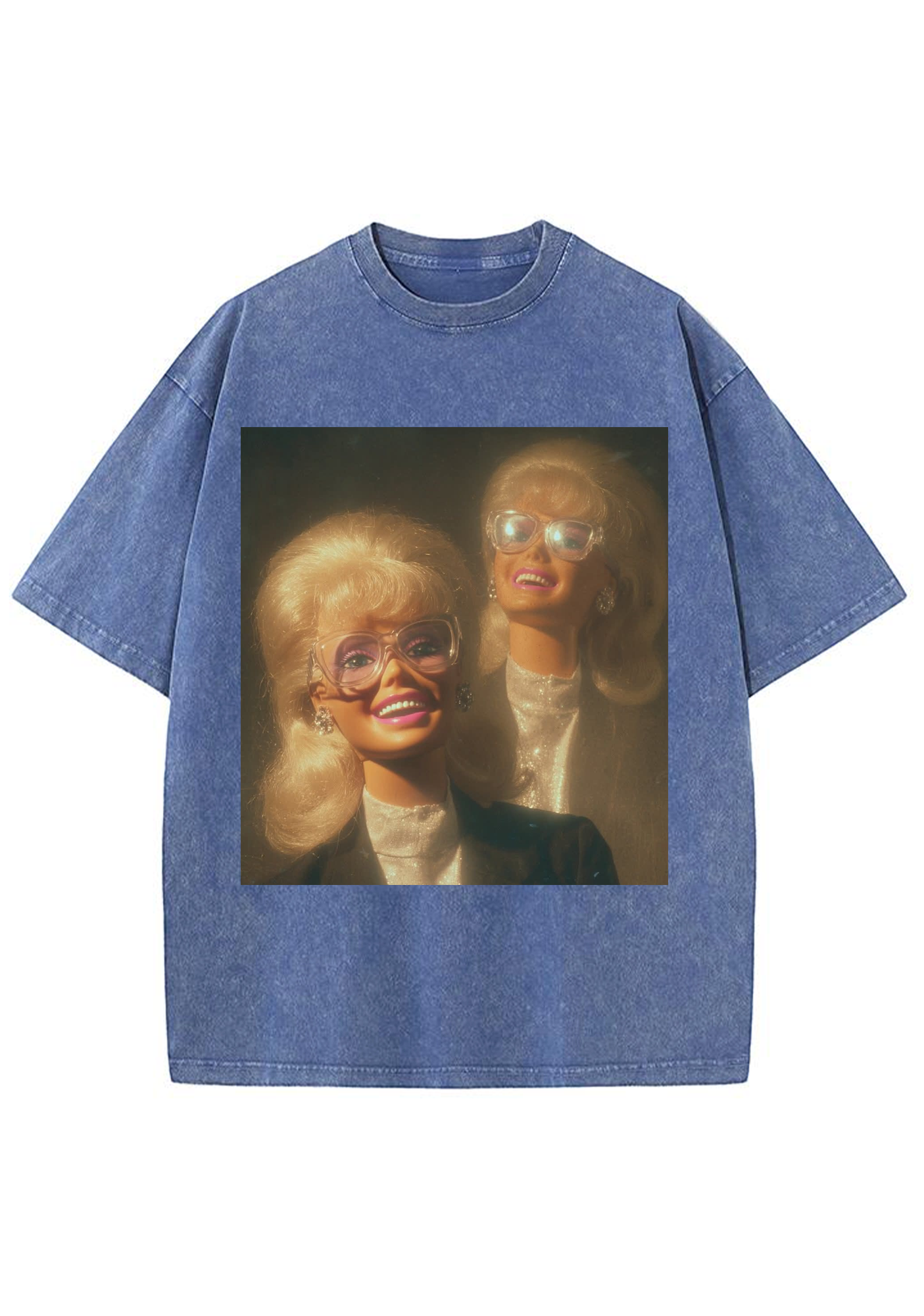 Vintage Twin Retro Glasses Barbie Y2K Washed Tee