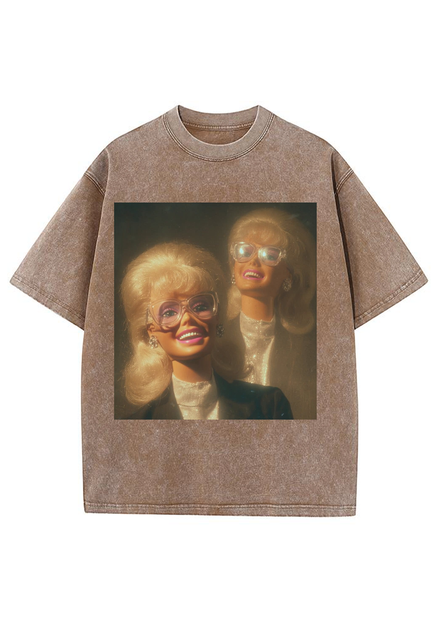 Vintage Twin Retro Glasses Barbie Y2K Washed Tee