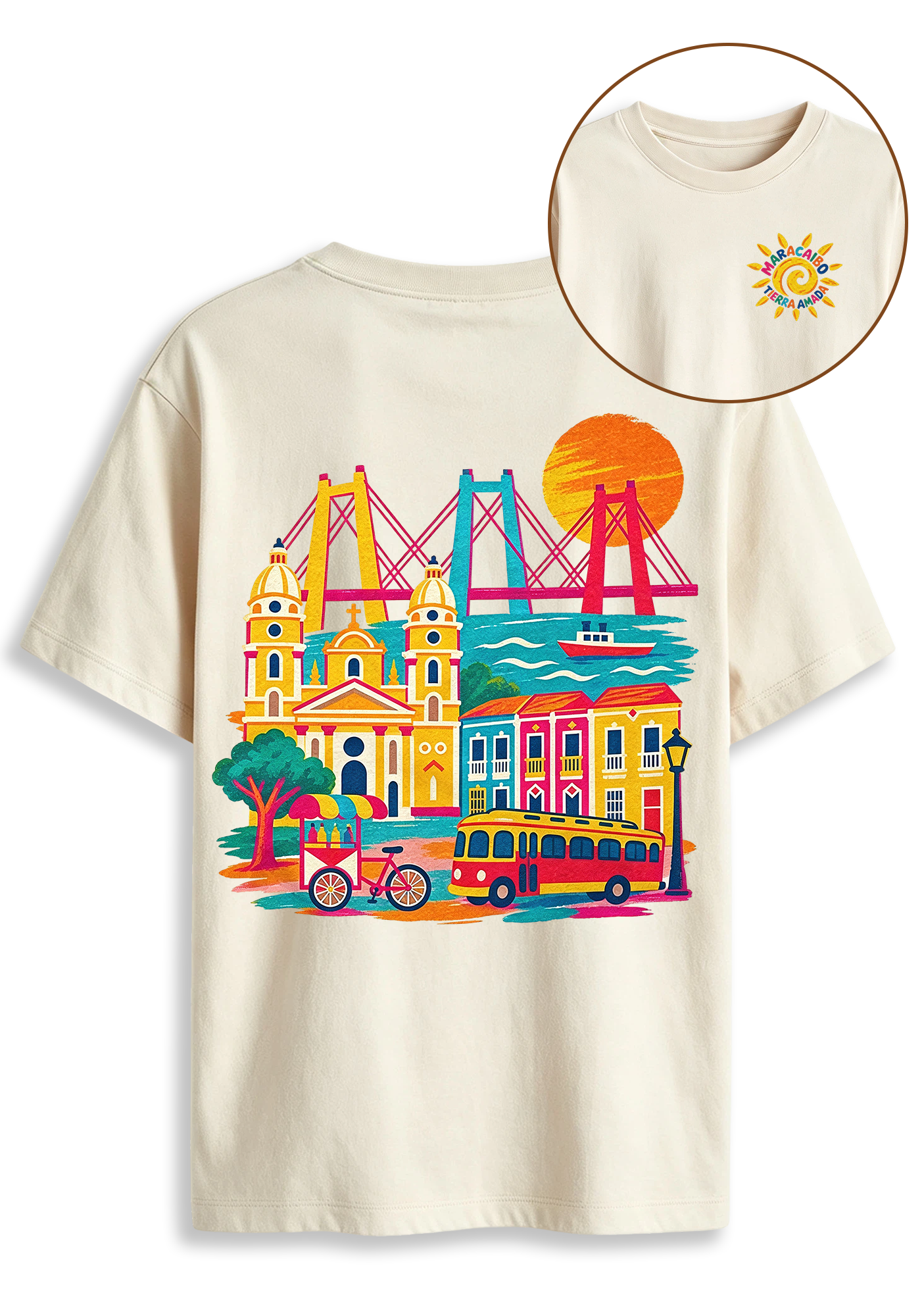 Maracaibo Venezuela Colorful Cityscape Graphic T-Shirt