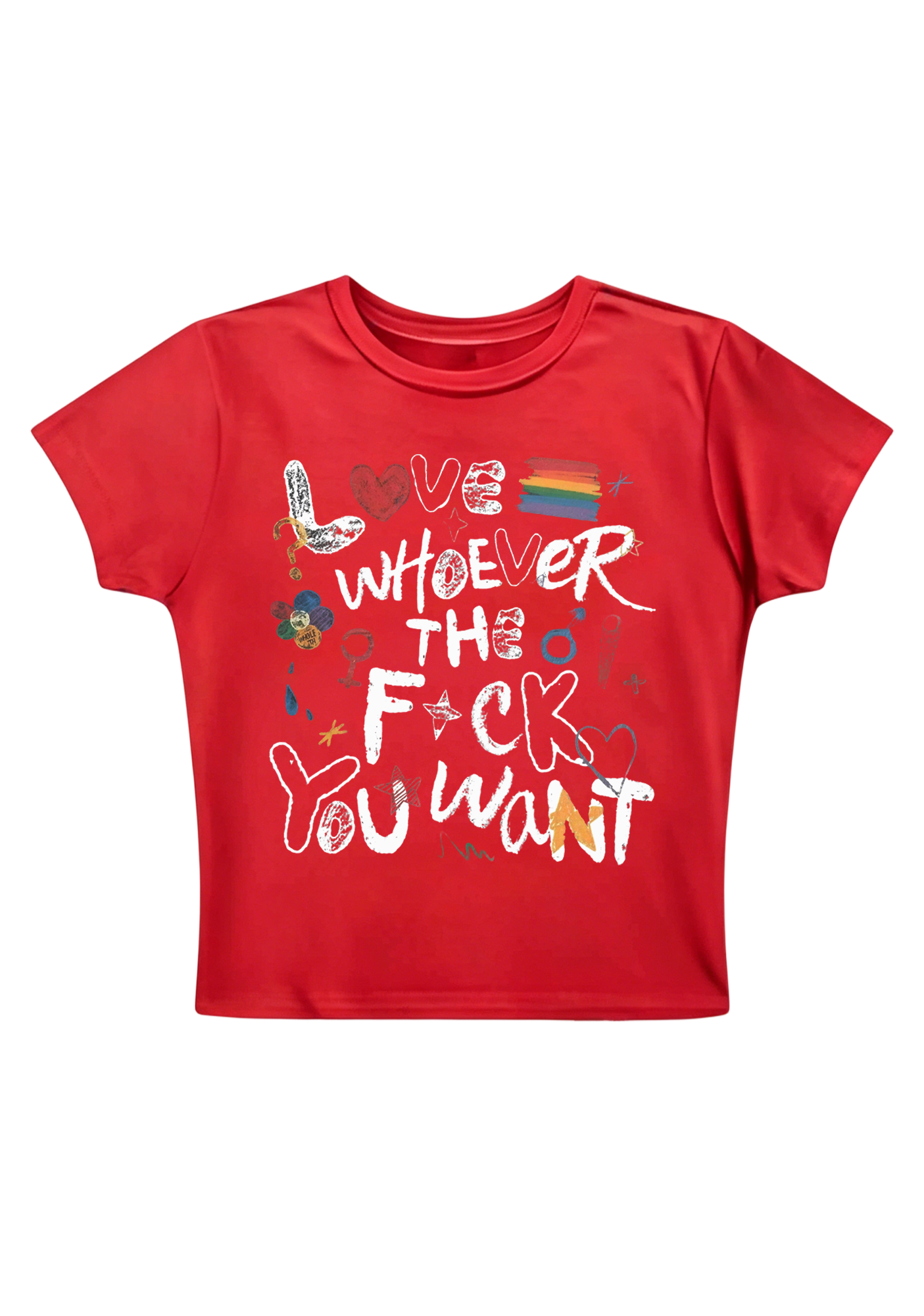 Love Whoever The Fxck You Want Y2K Baby Tee