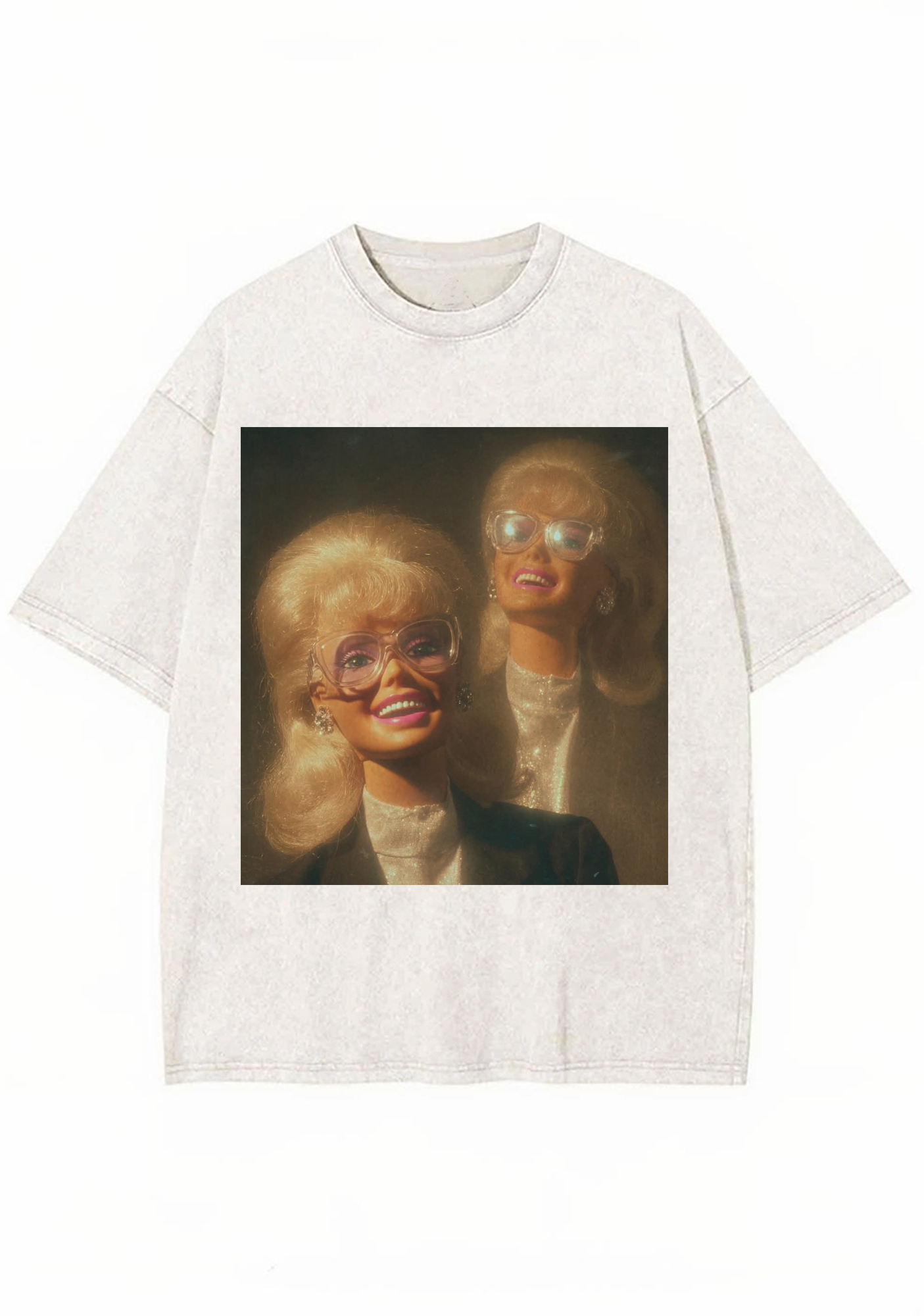Vintage Twin Retro Glasses Barbie Y2K Washed Tee