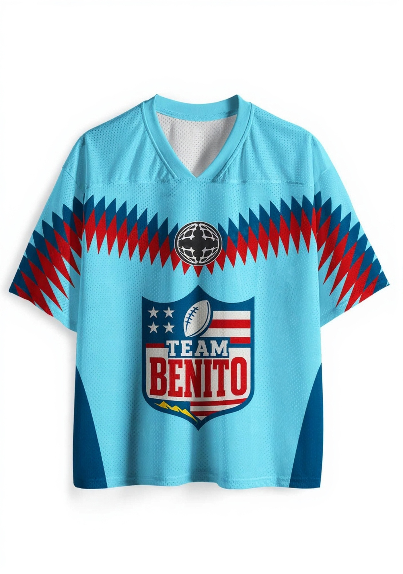 Blue Team Bunny Y2K Crop Sport Jersey Shirts