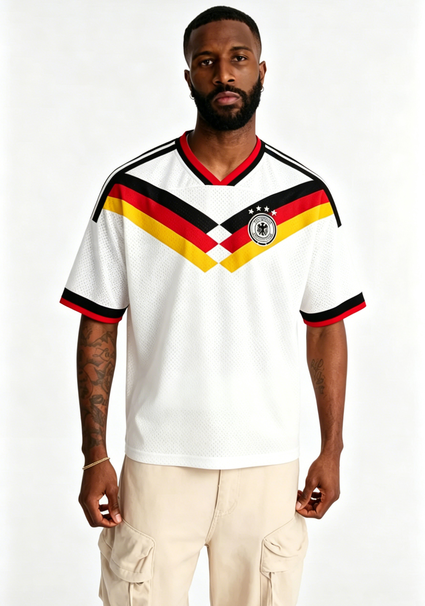 Germany Flag Inspired Mesh Jersey Shirts