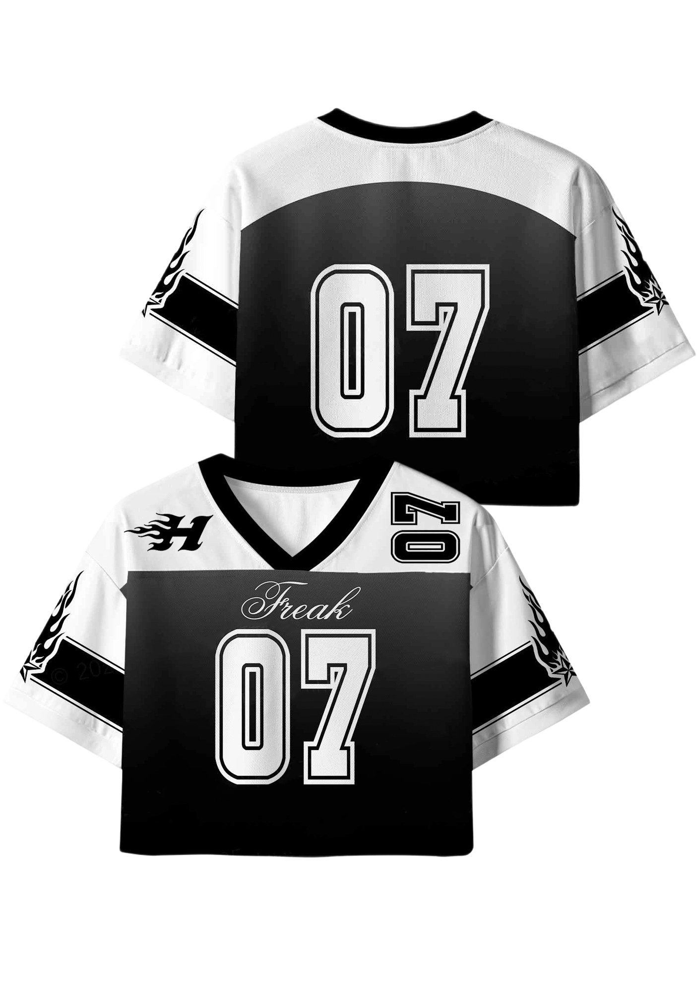 Freak Y2K Crop Sport Jersey Shirts