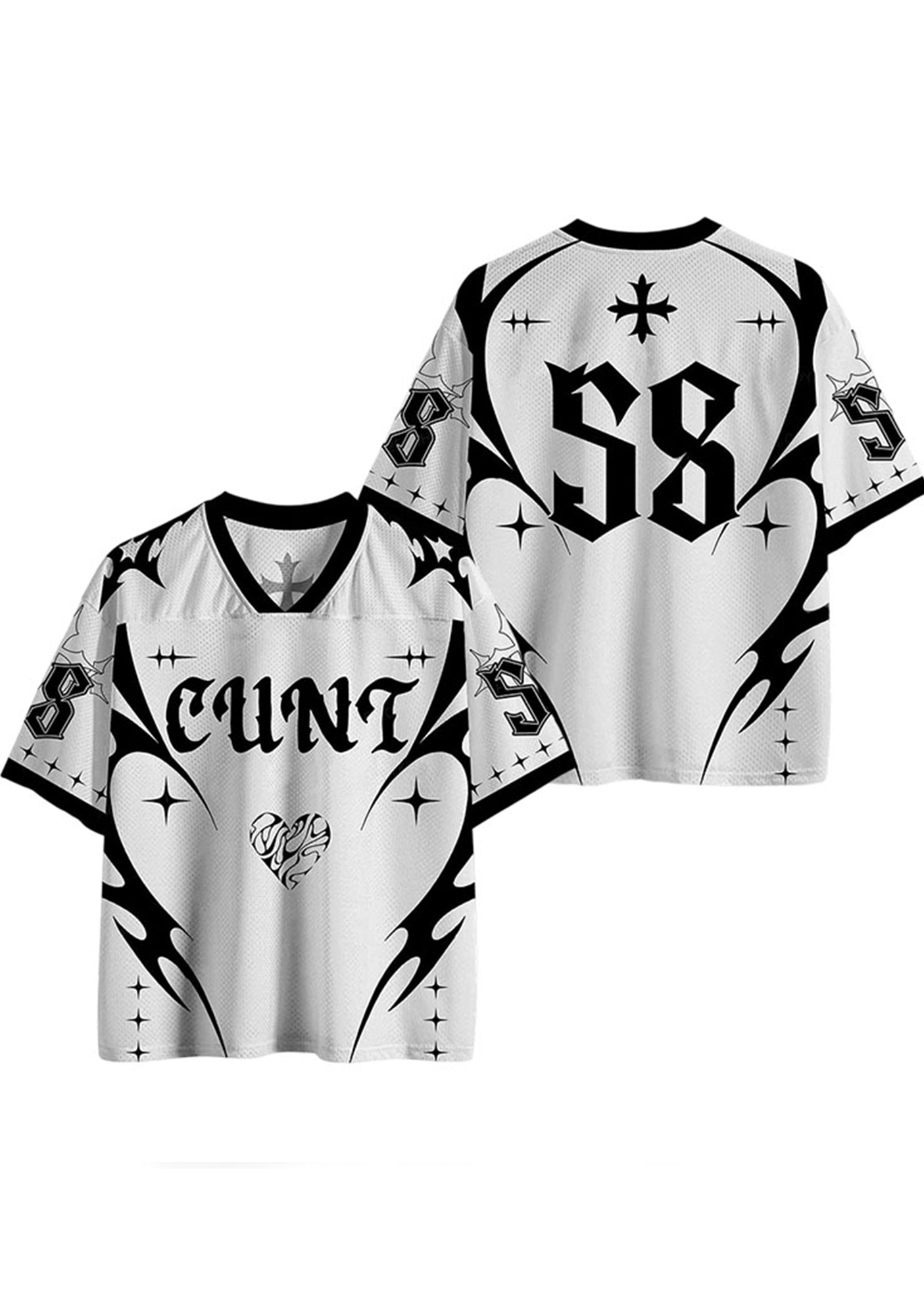 Cunt Y2K Crop Sport Jersey Shirts