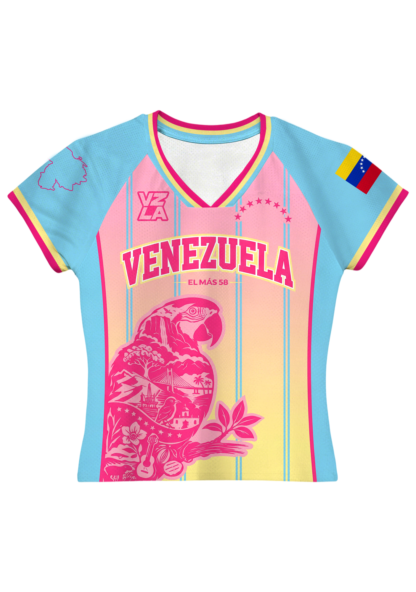 Venezuela Macaw Scenic Landscape Baby Tee