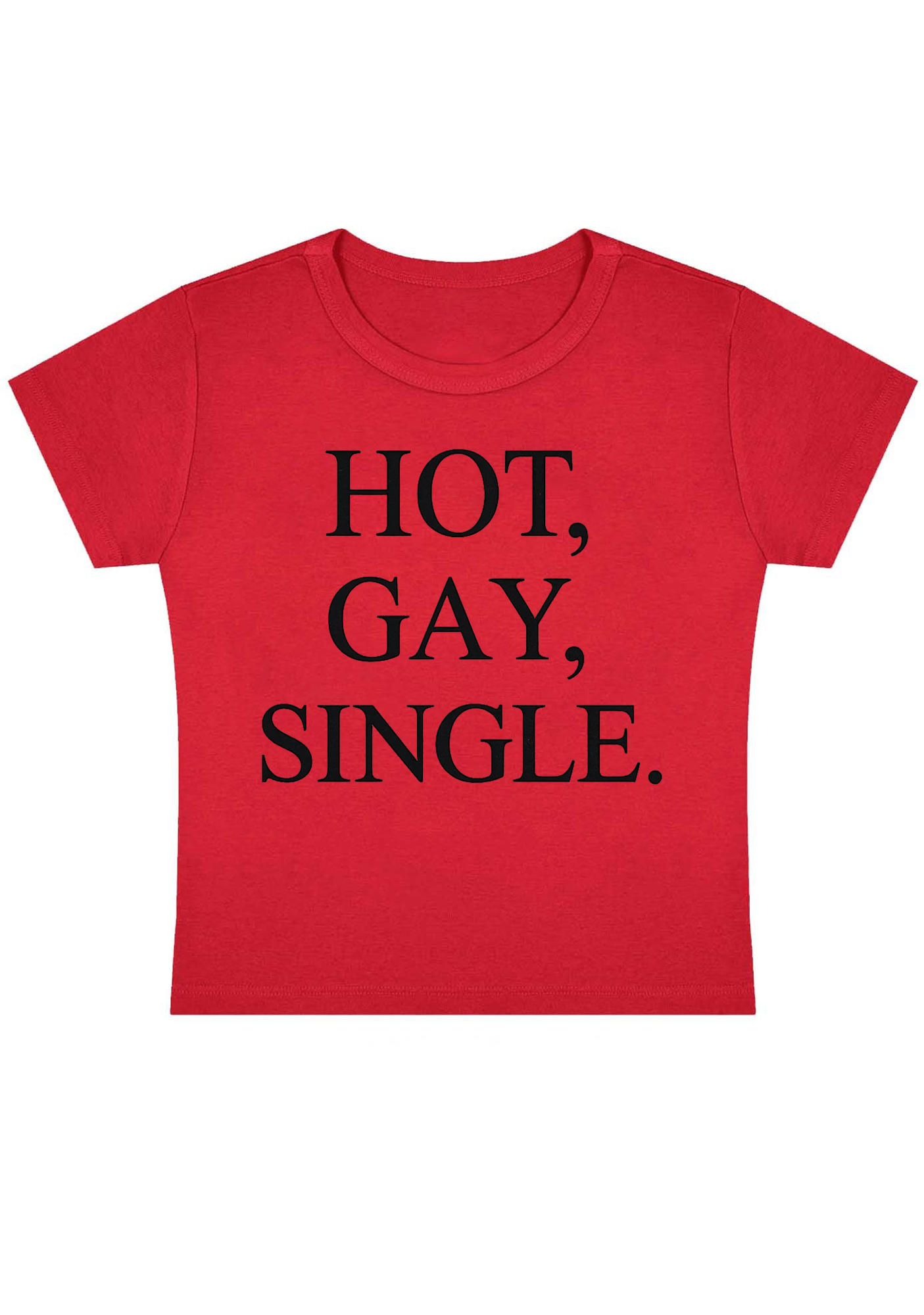 Hot Gay Single Y2k Baby Tee
