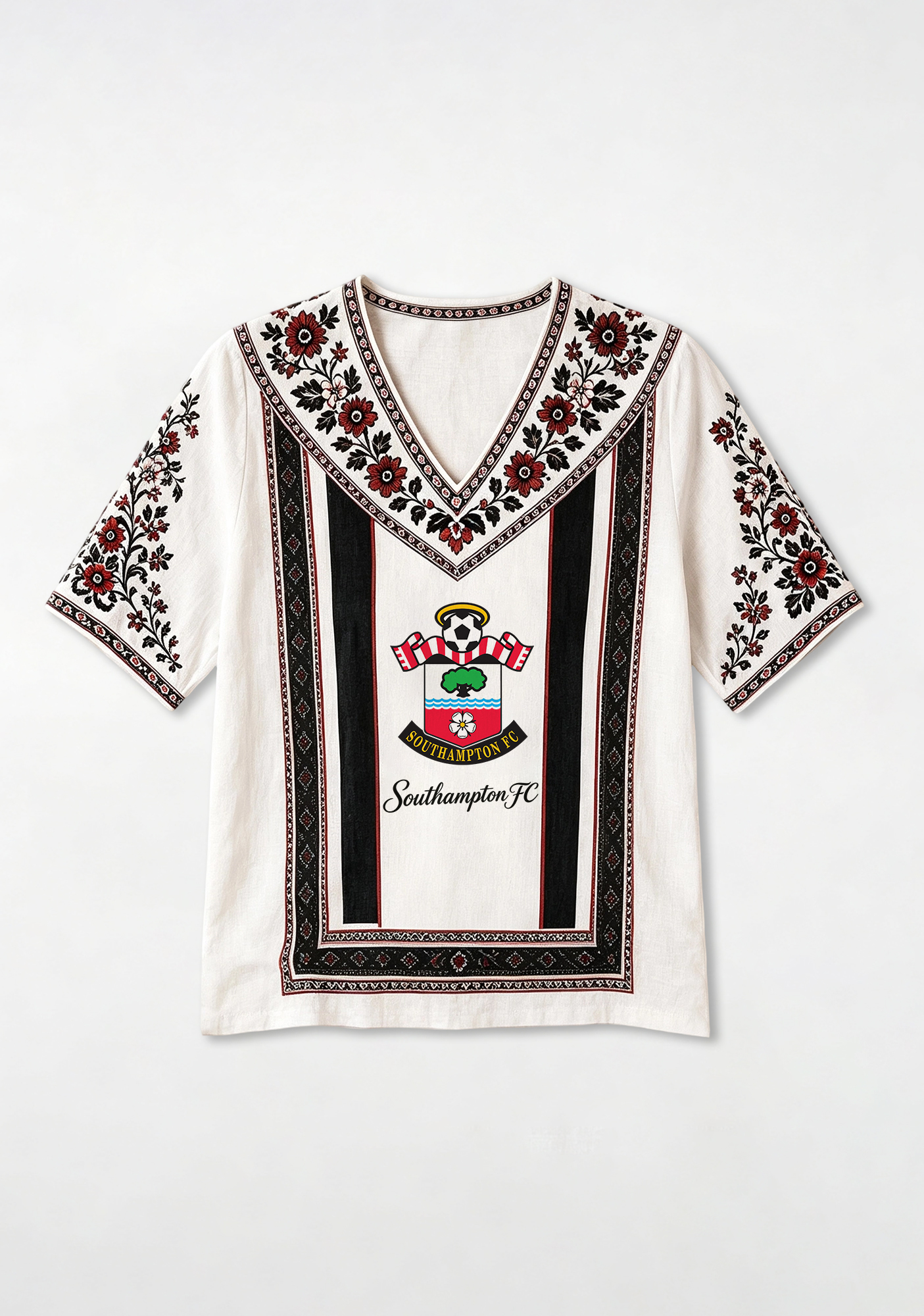 Southampton Folk Floral V-Neck Blouse