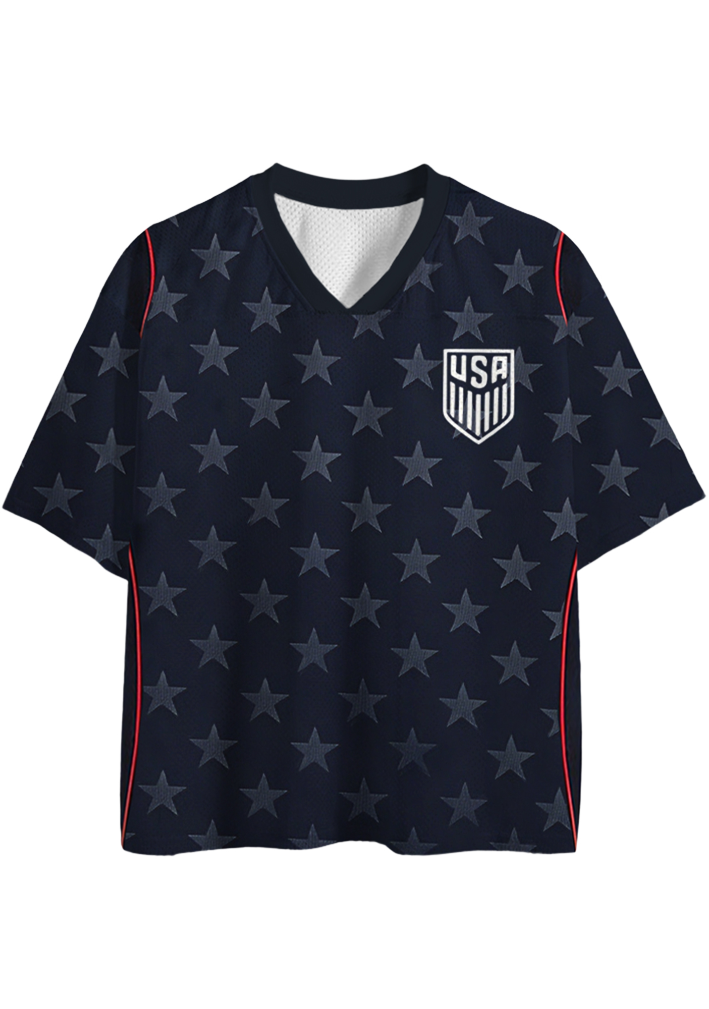 Navy USA Shield Logo Mesh Jersey Shirts