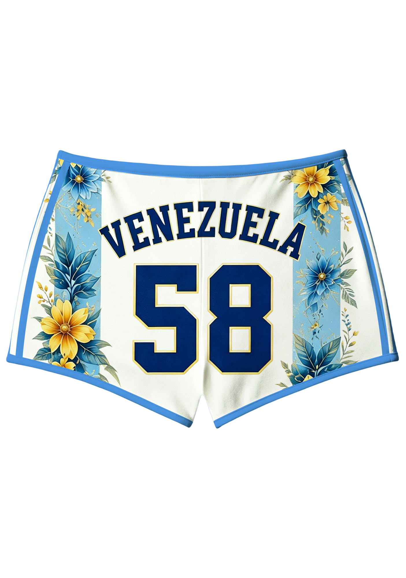 Venezuela Macaw Floral Booty Shorts