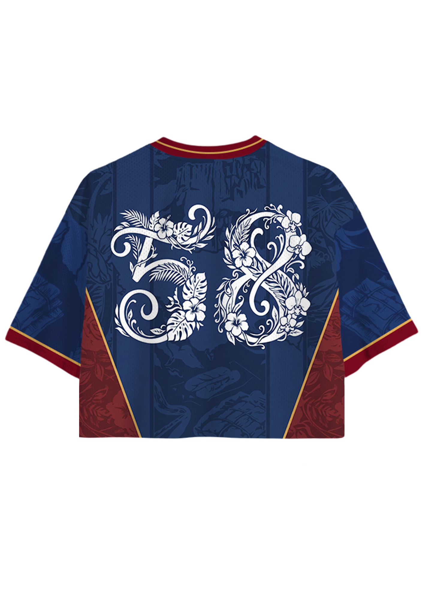 Venezuela Tropical Landscape Script Cropped Jersey Shirt