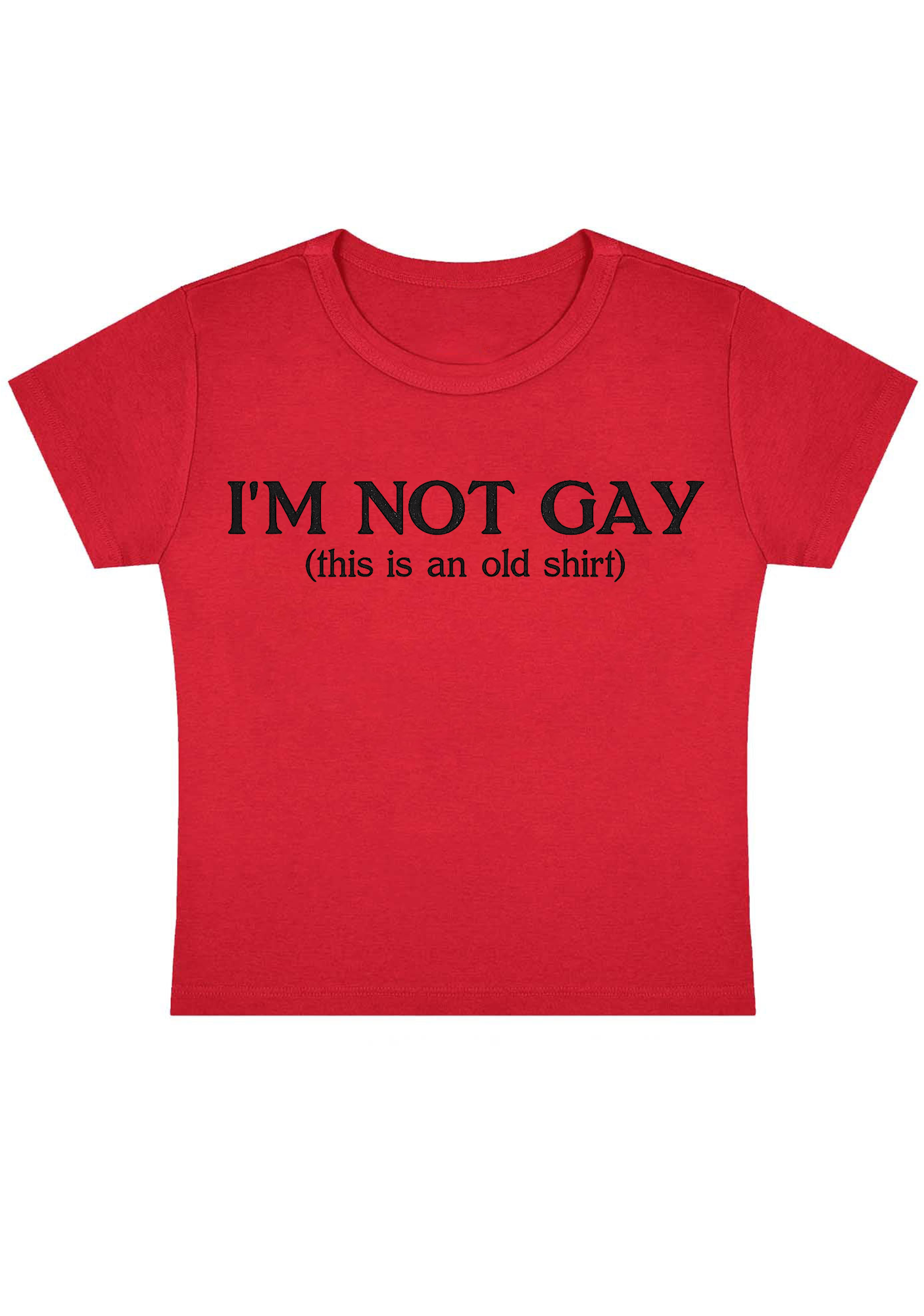 I'm Not Gay Y2k Baby Tee