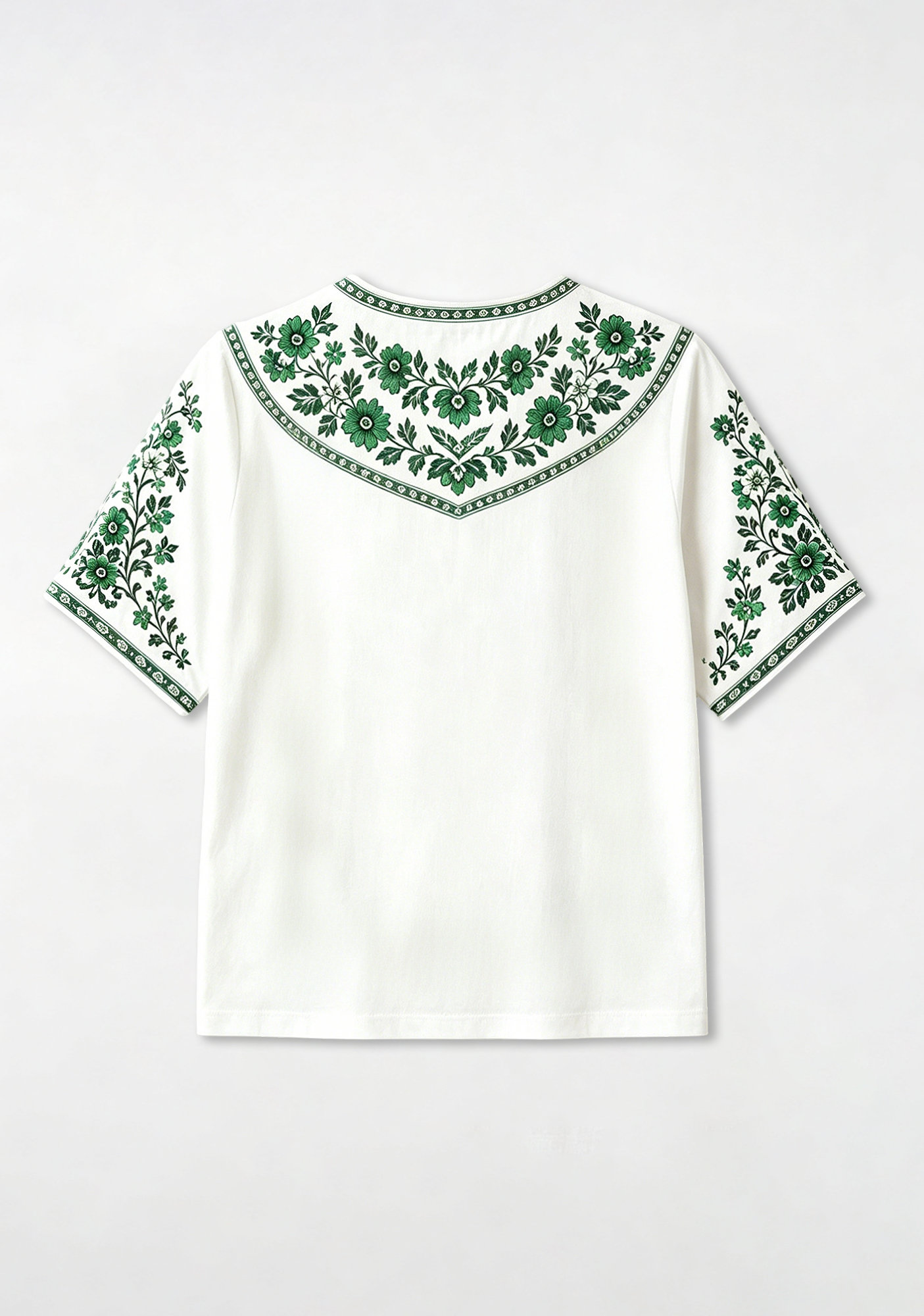 Boho Saskatchewan Roughriders Floral V-Neck Blouse