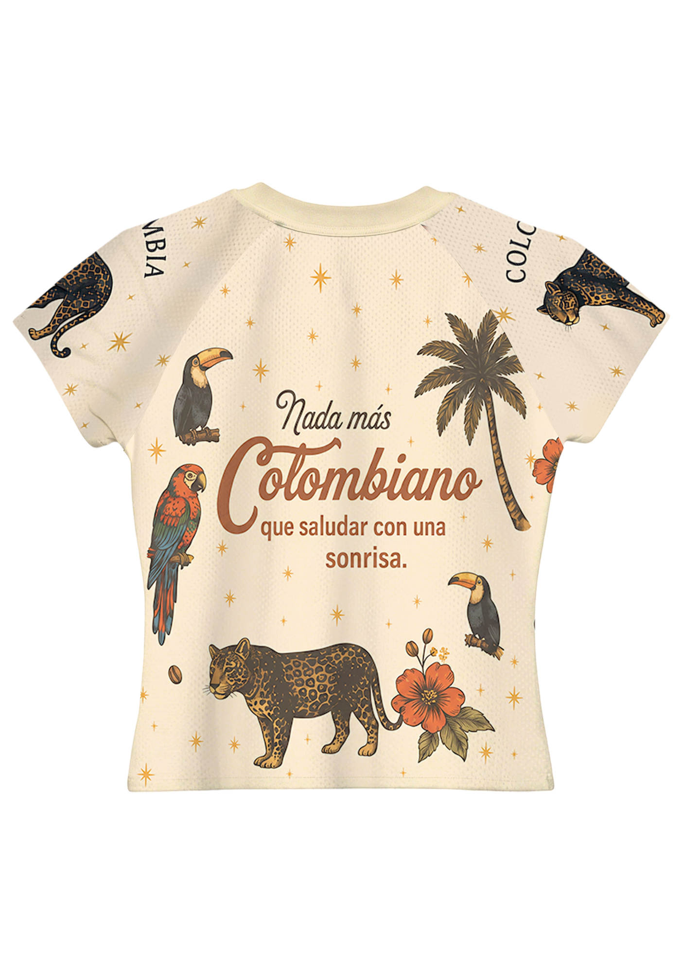 Colombia‑Inspired Tropical Wildlife Print Baby Tee
