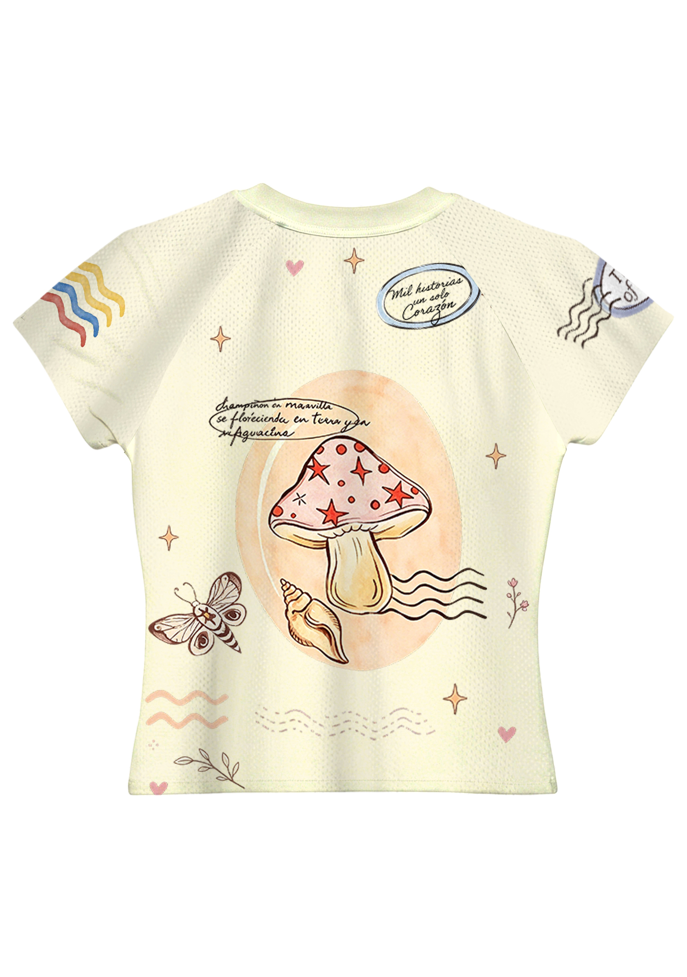 Fairy‑Core Mushroom Doodle Baby Tee