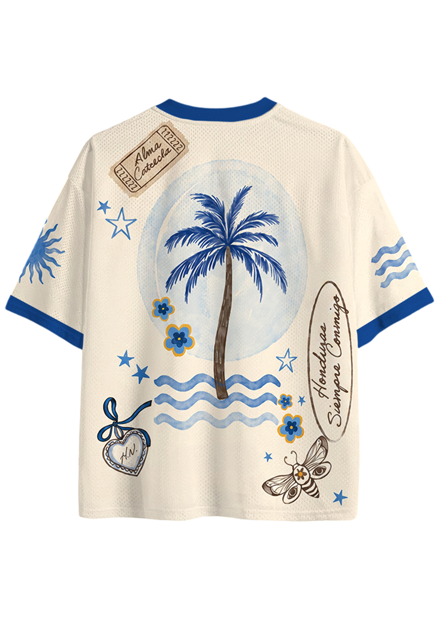 Honduras Tropical National‑Pride Mesh Jersey Shirts