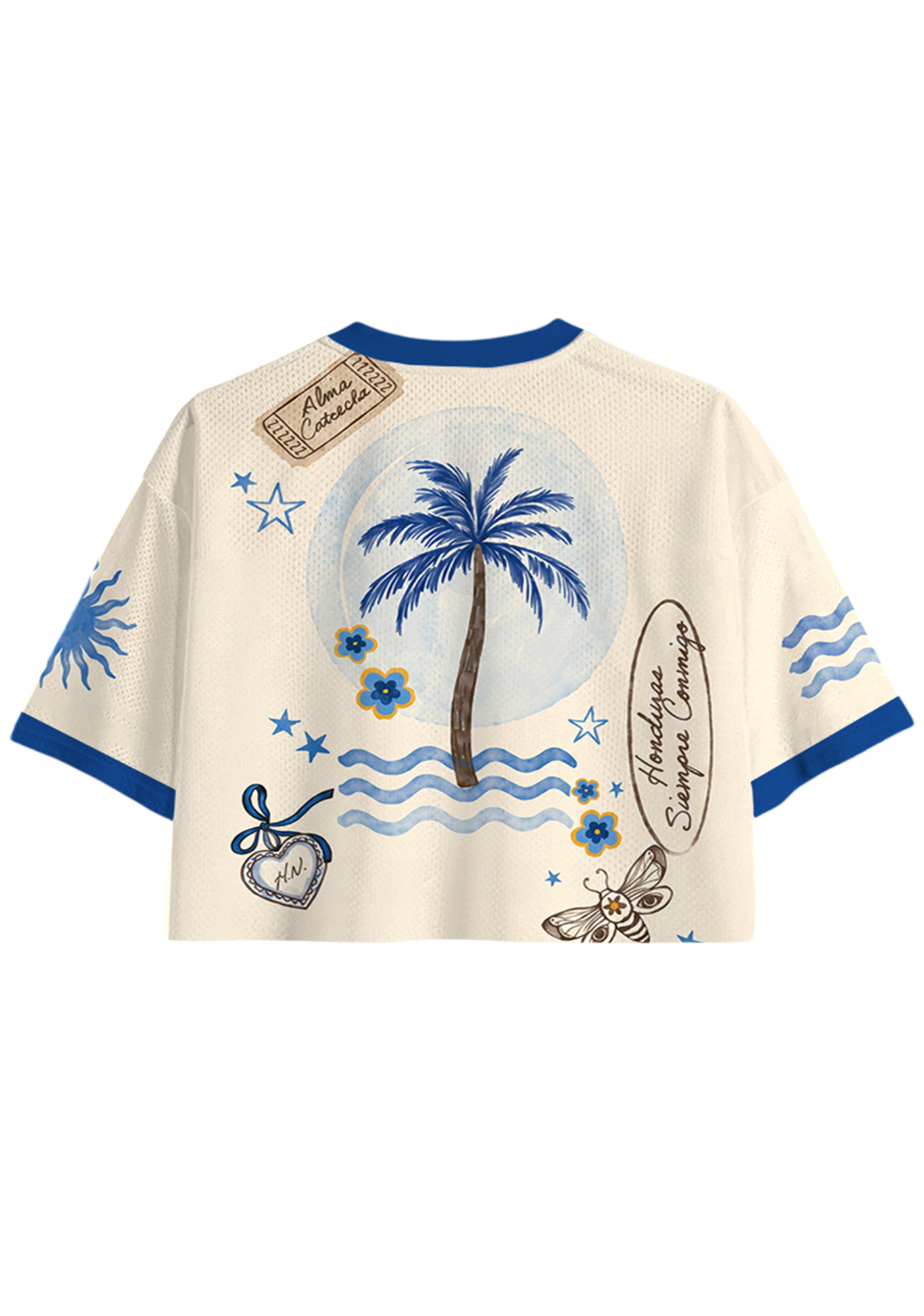 Honduras Tropical National‑Pride Cropped Jersey Shirt