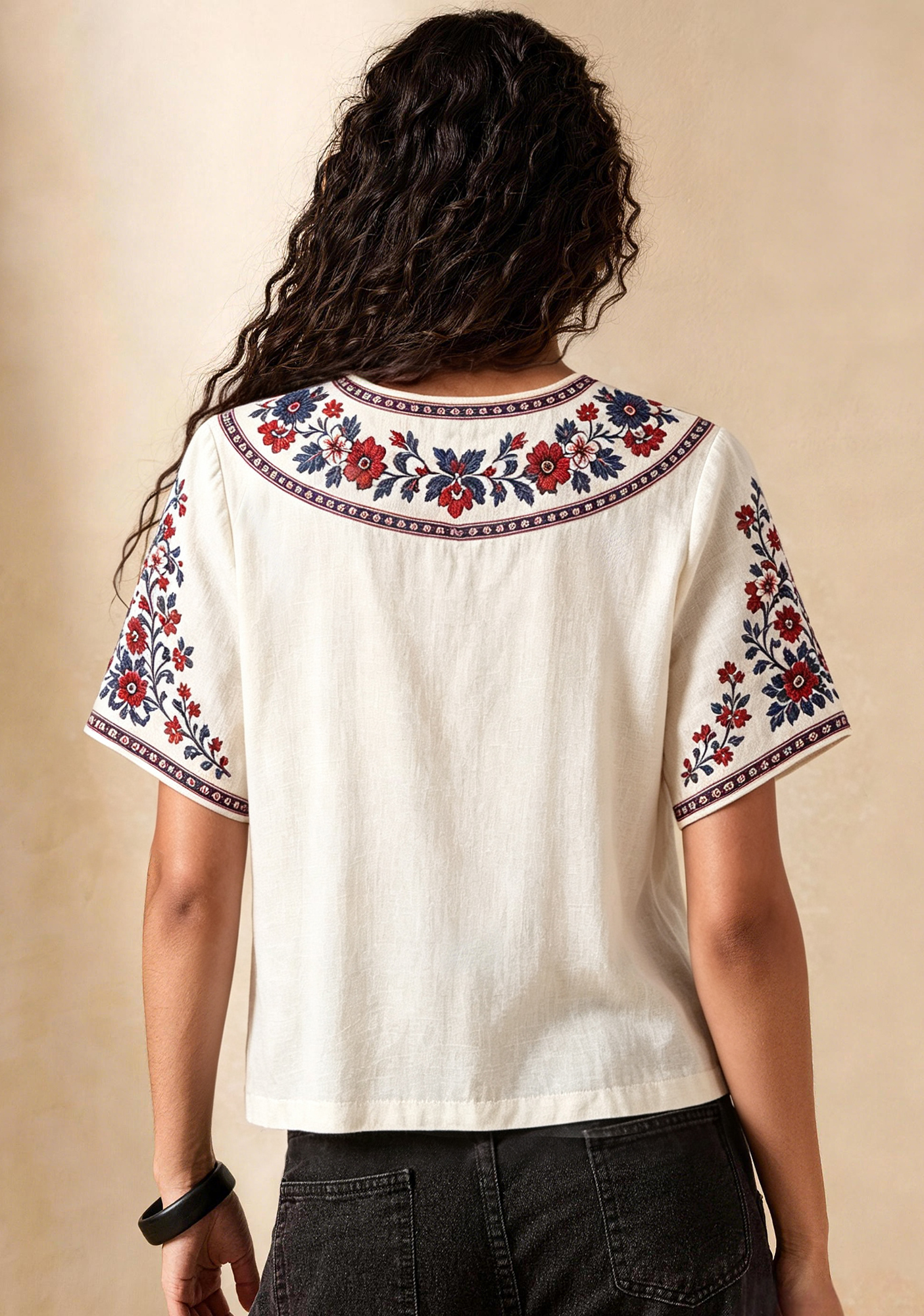 Boho Floral Featuring West Ham United V-Neck Blouse