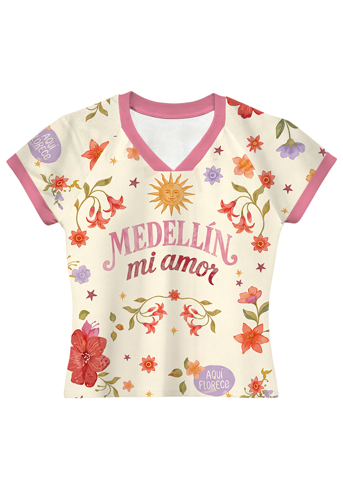 Medellin Floral Hummingbird Graphic Baby Tee