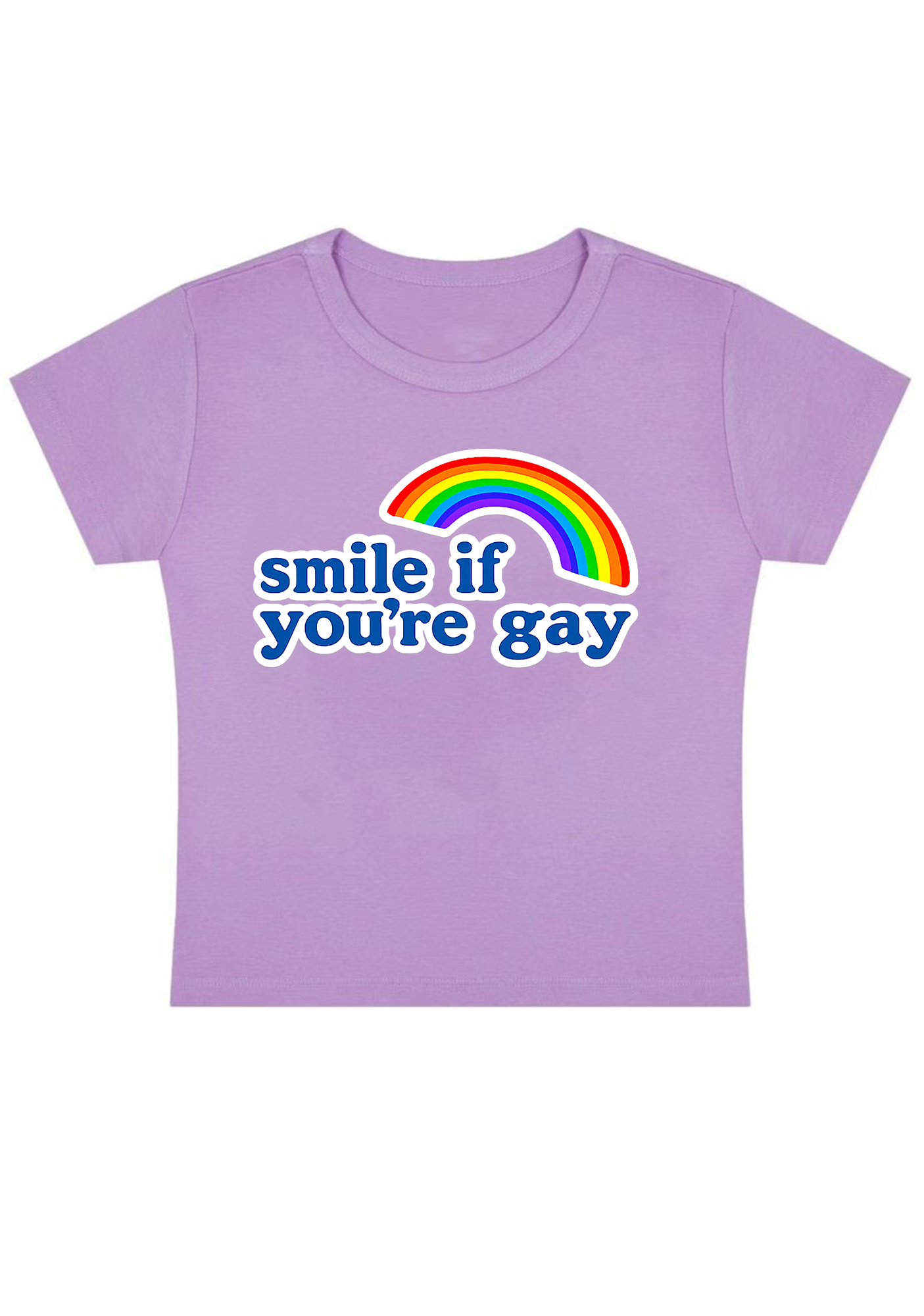Smile If You're Gay Y2k Baby Tee
