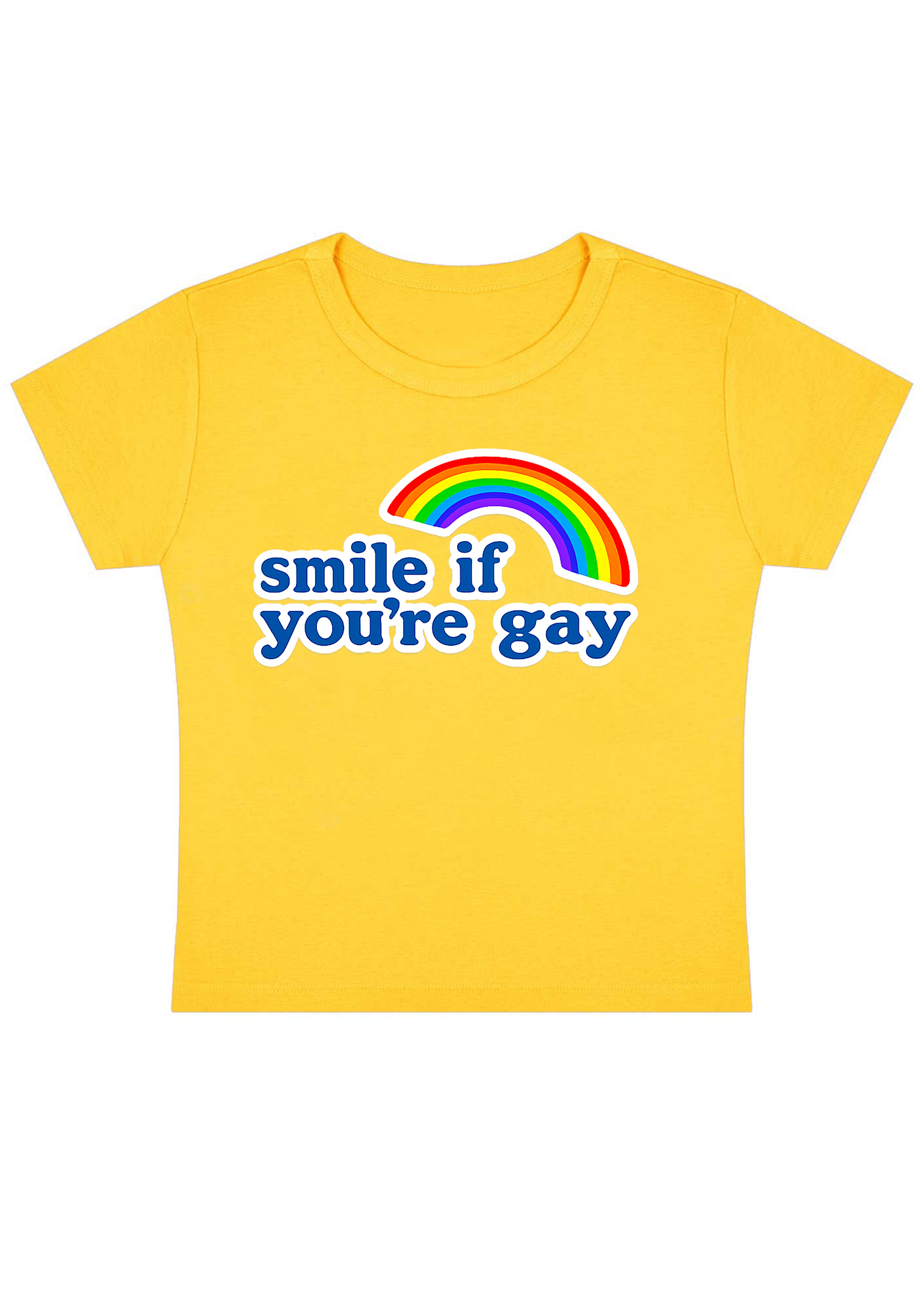 Smile If You're Gay Y2k Baby Tee