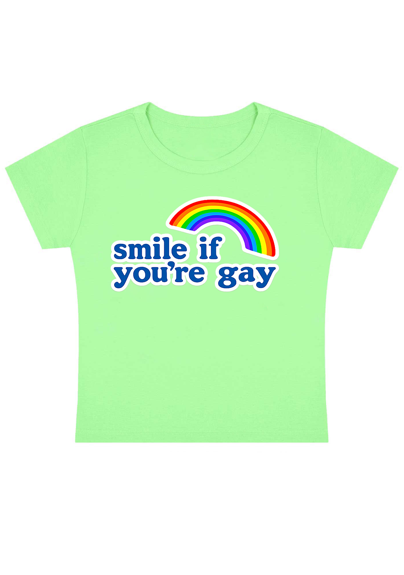 Smile If You're Gay Y2k Baby Tee