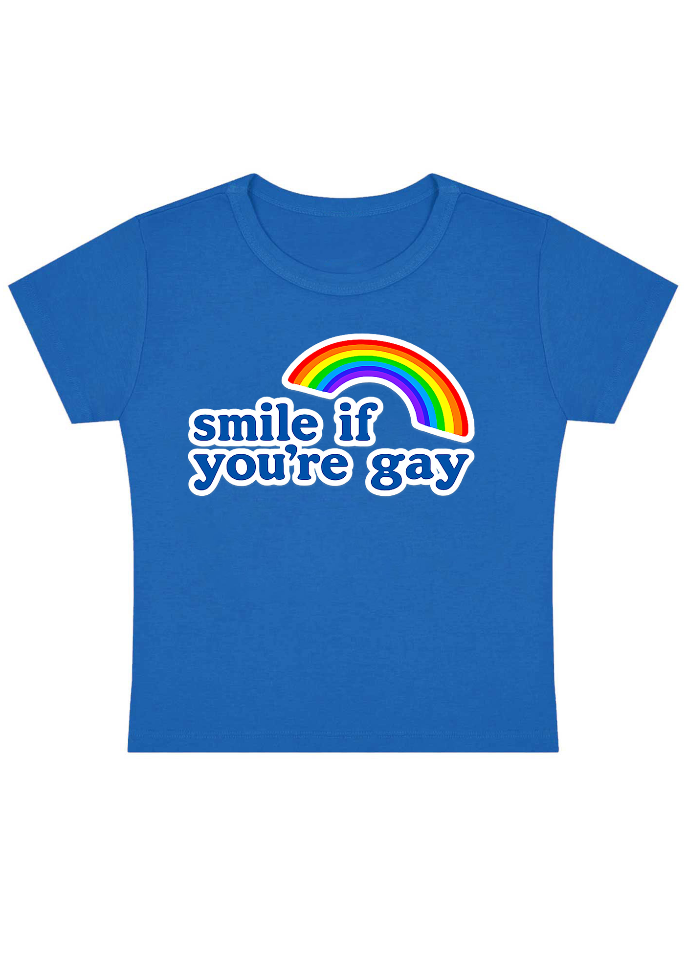 Smile If You're Gay Y2k Baby Tee