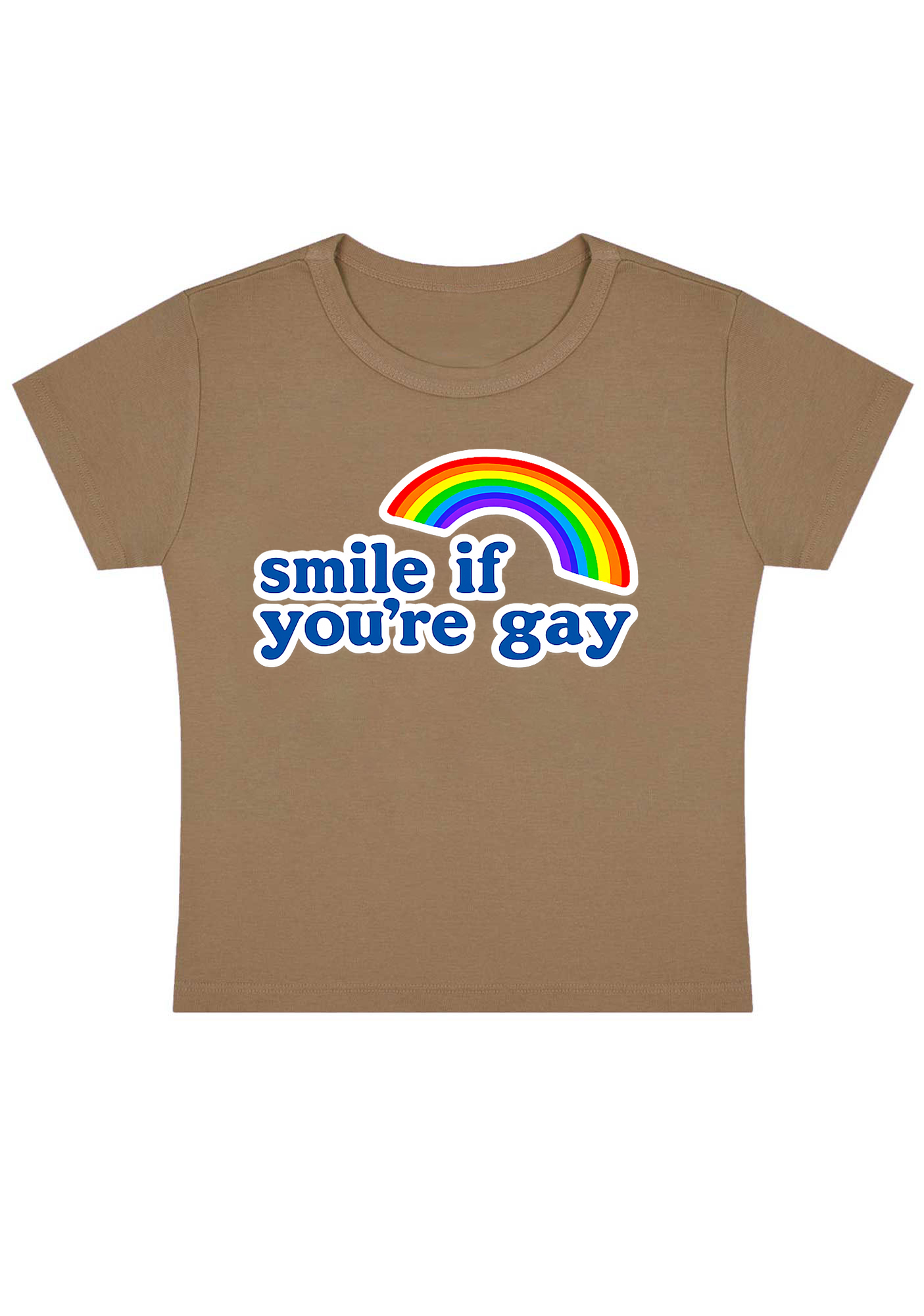Smile If You're Gay Y2k Baby Tee