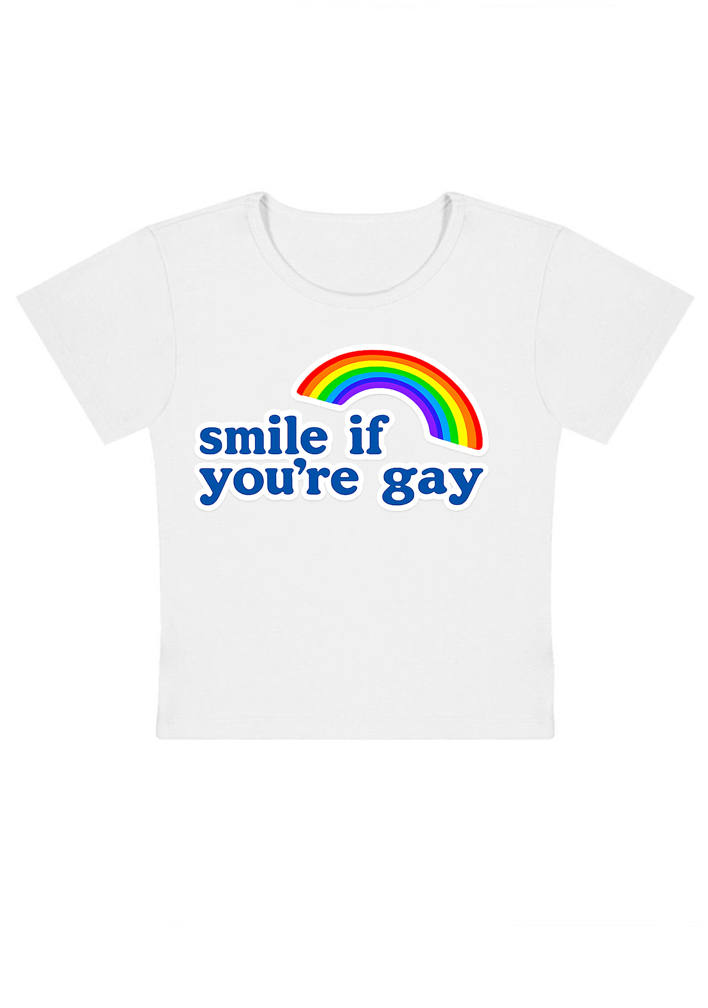 Smile If You're Gay Y2k Baby Tee