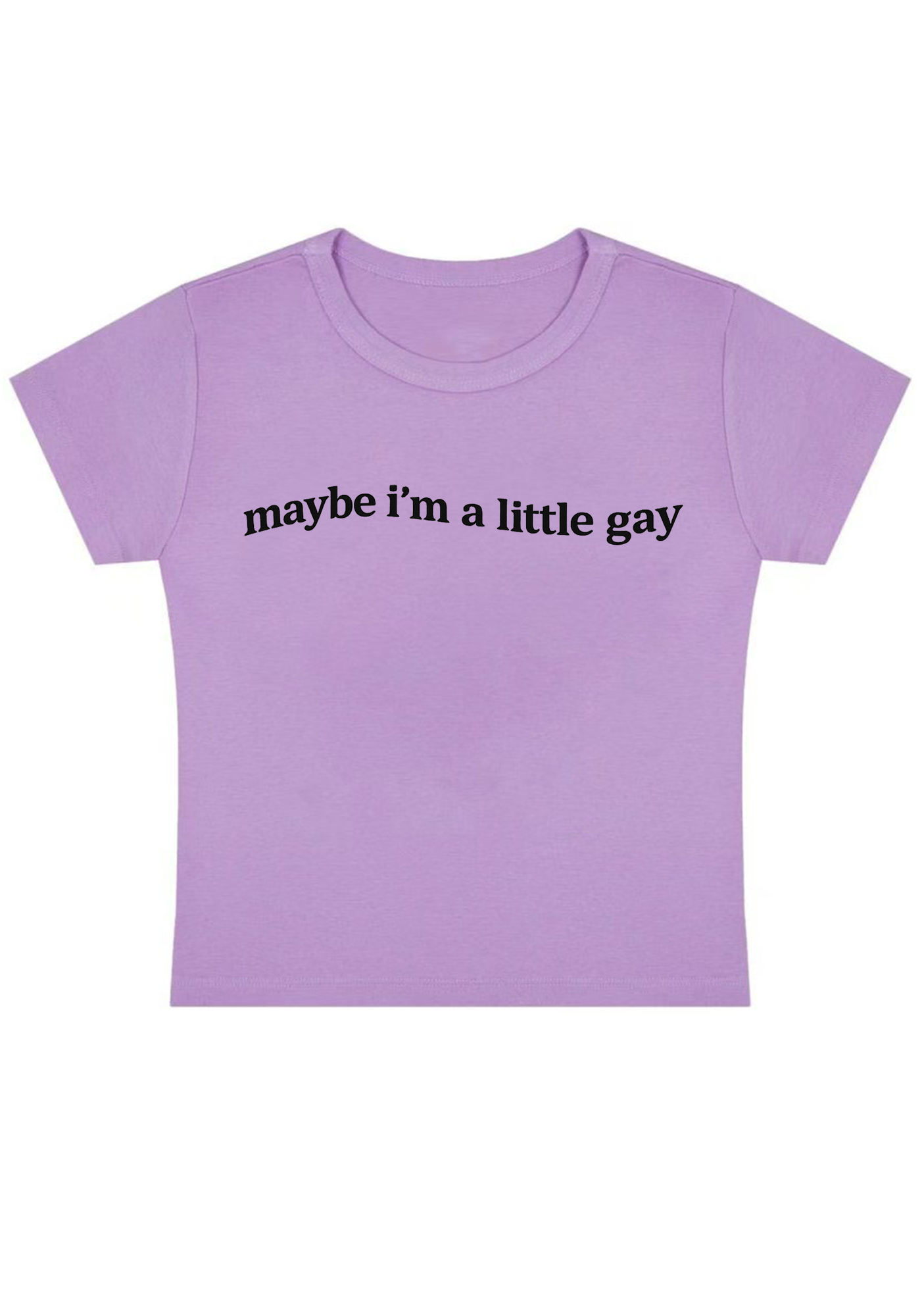 Maybe I'm A Little Gay Y2K Baby Tee