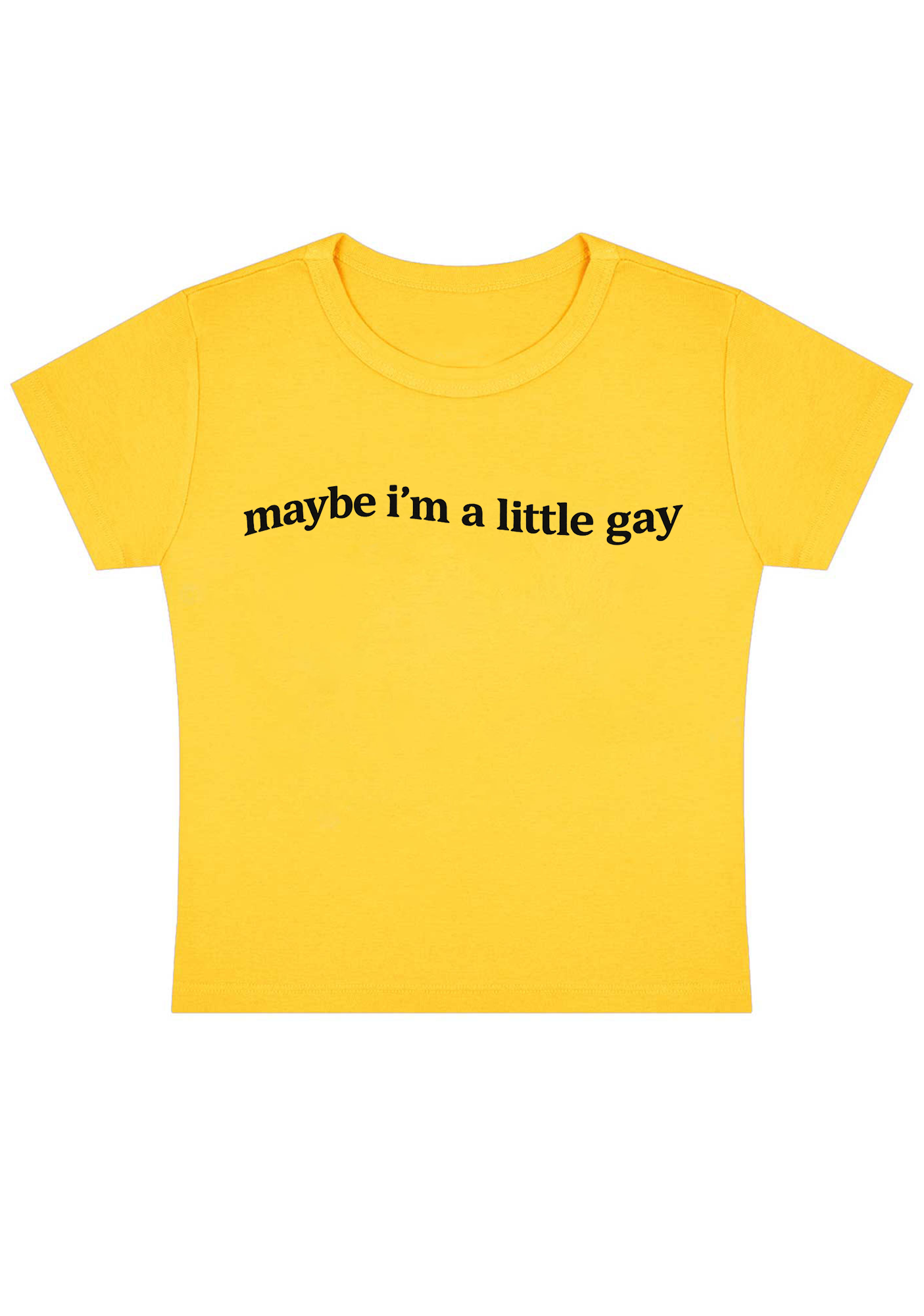 Maybe I'm A Little Gay Y2K Baby Tee