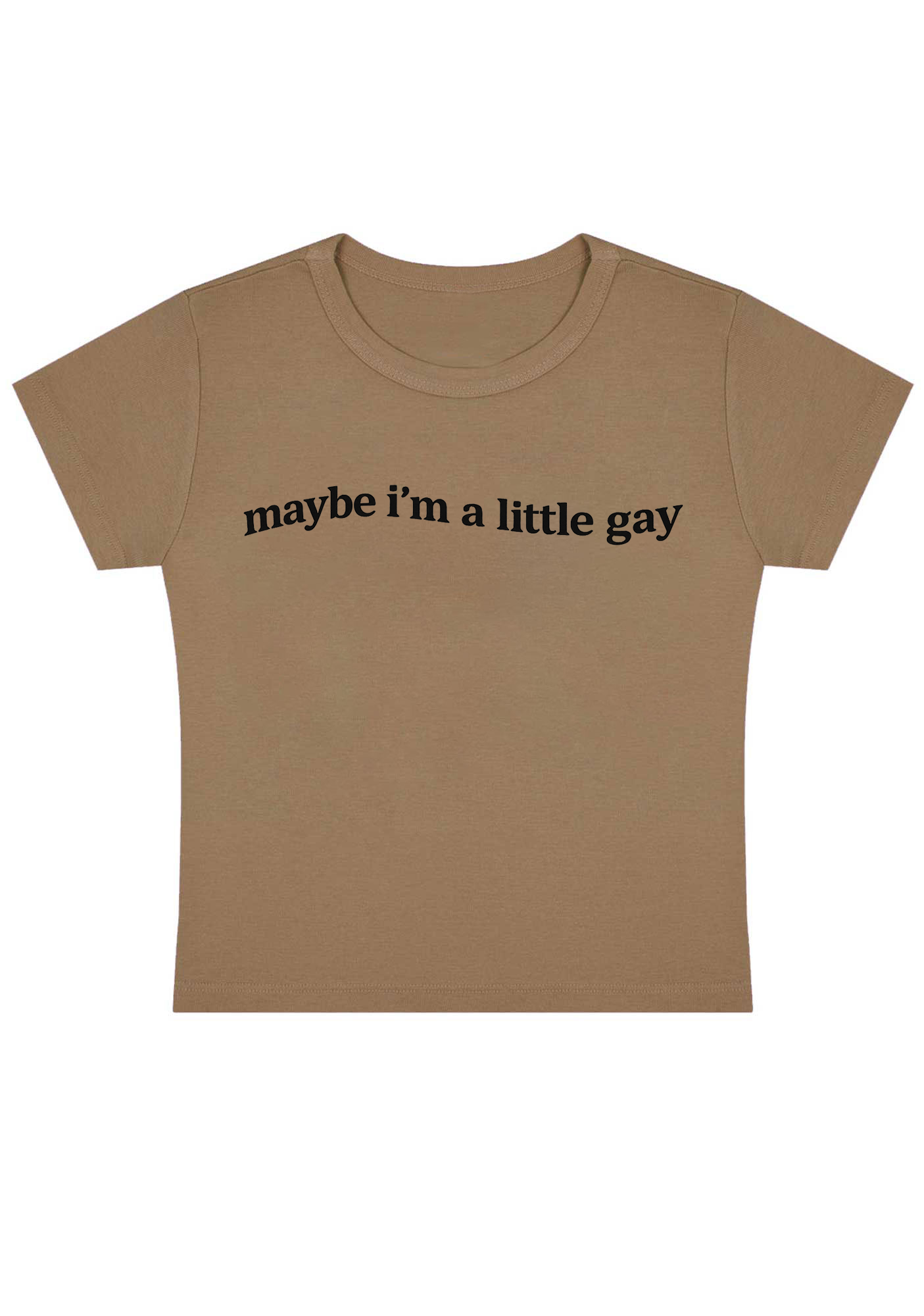 Maybe I'm A Little Gay Y2K Baby Tee