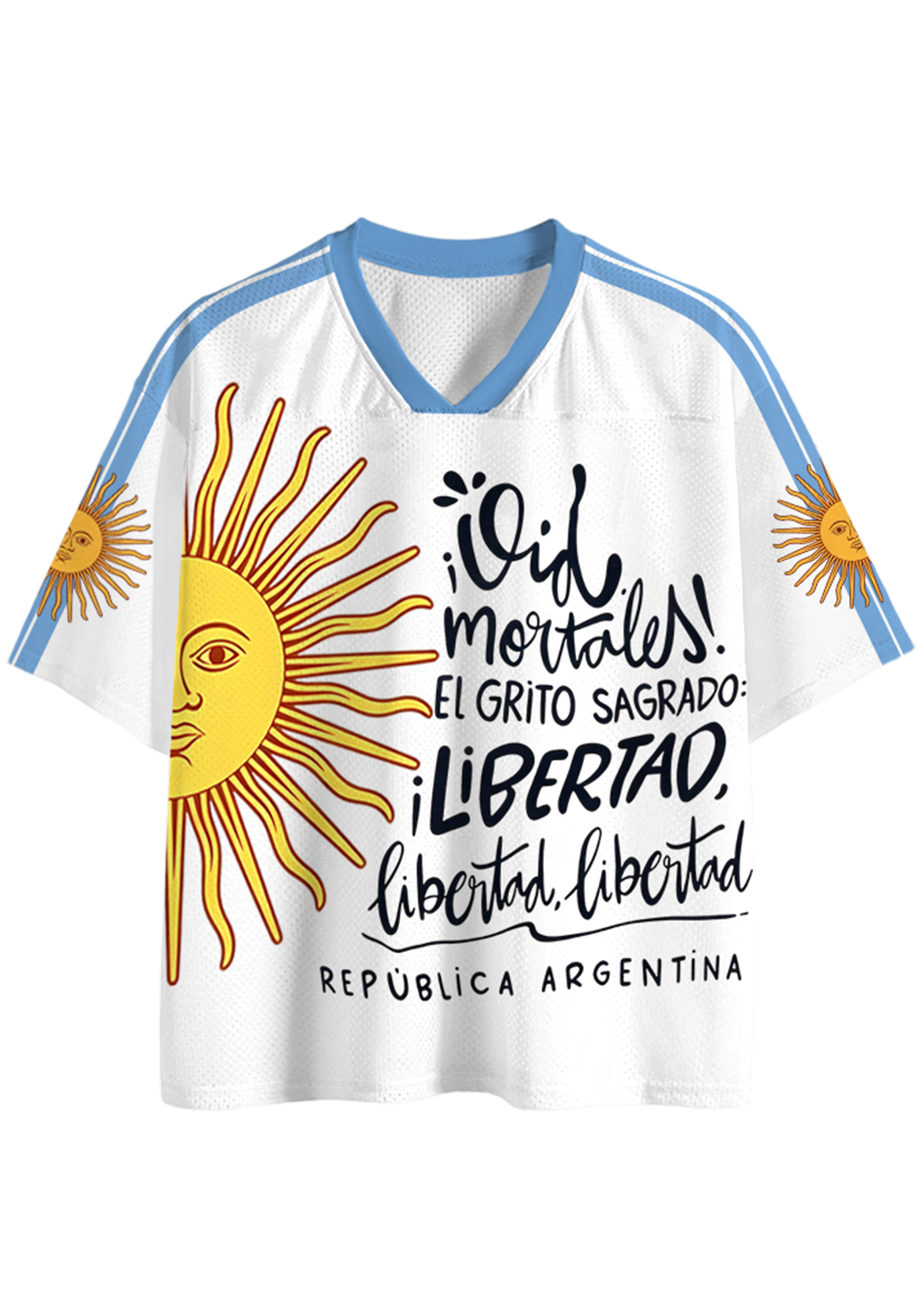 Argentina Sun of May Liberty Graphic Mesh Jersey Shirts