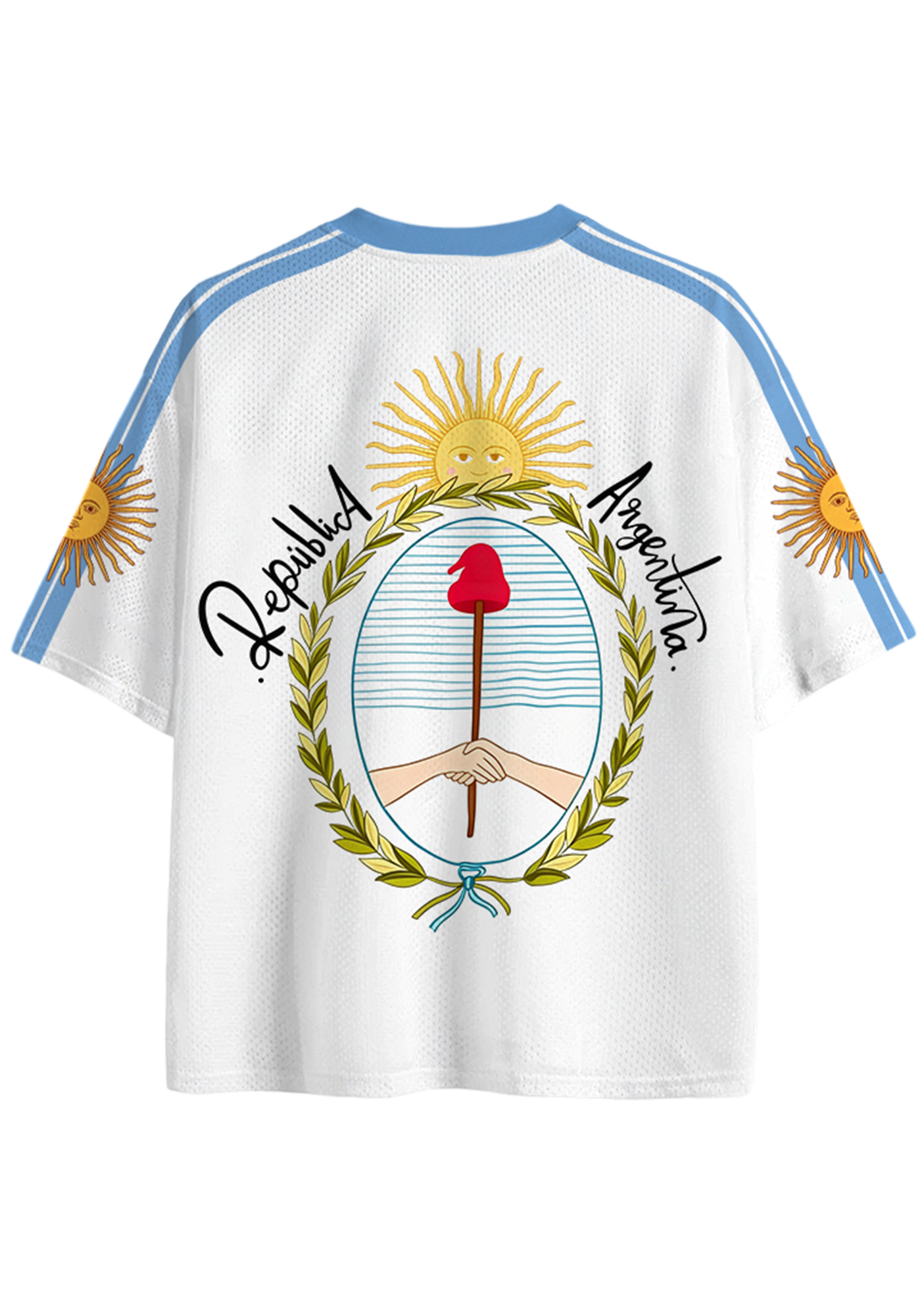 Argentina Sun of May Liberty Graphic Mesh Jersey Shirts