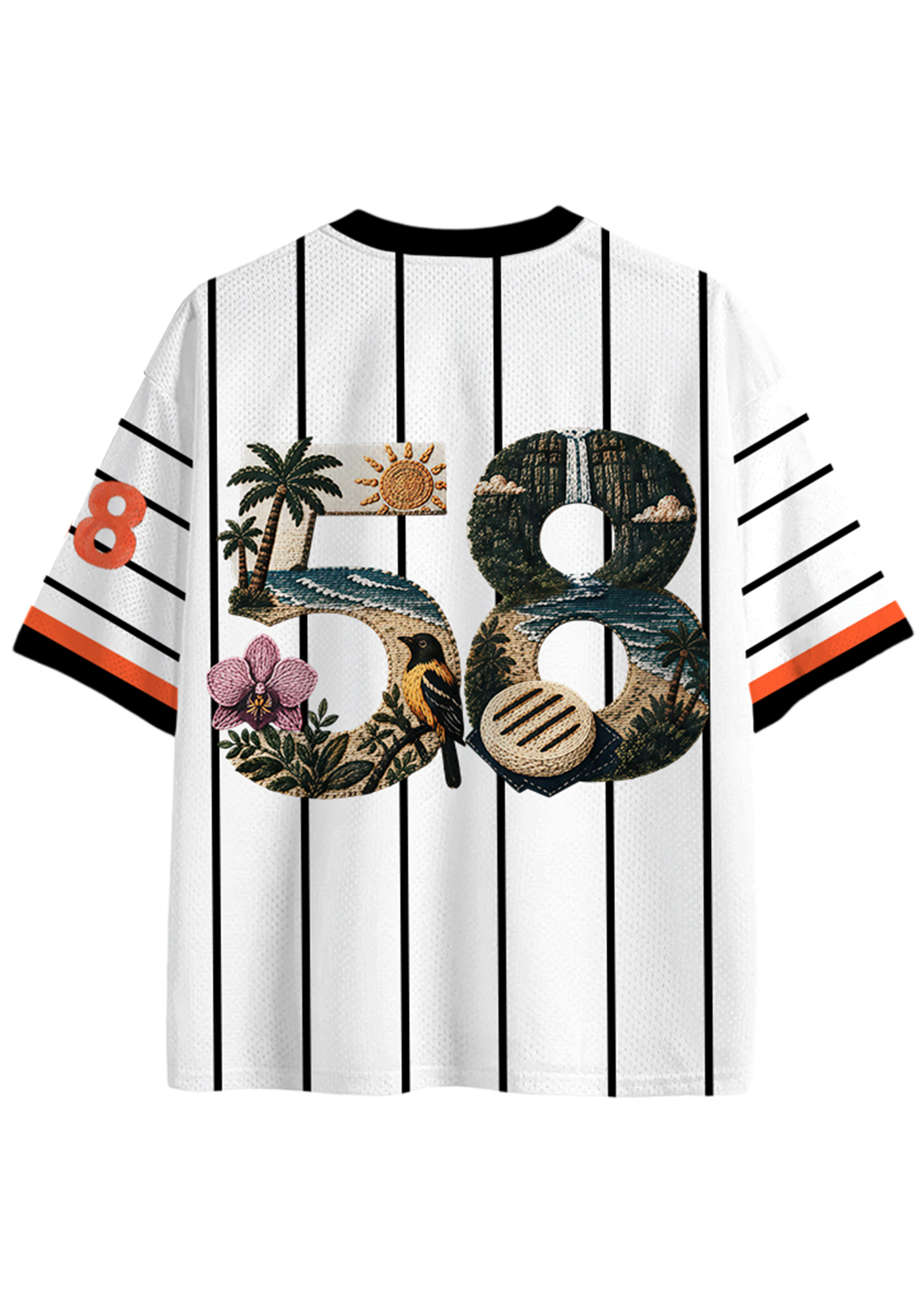 Venezuela Cultural Element Striped Mesh Jersey Shirt