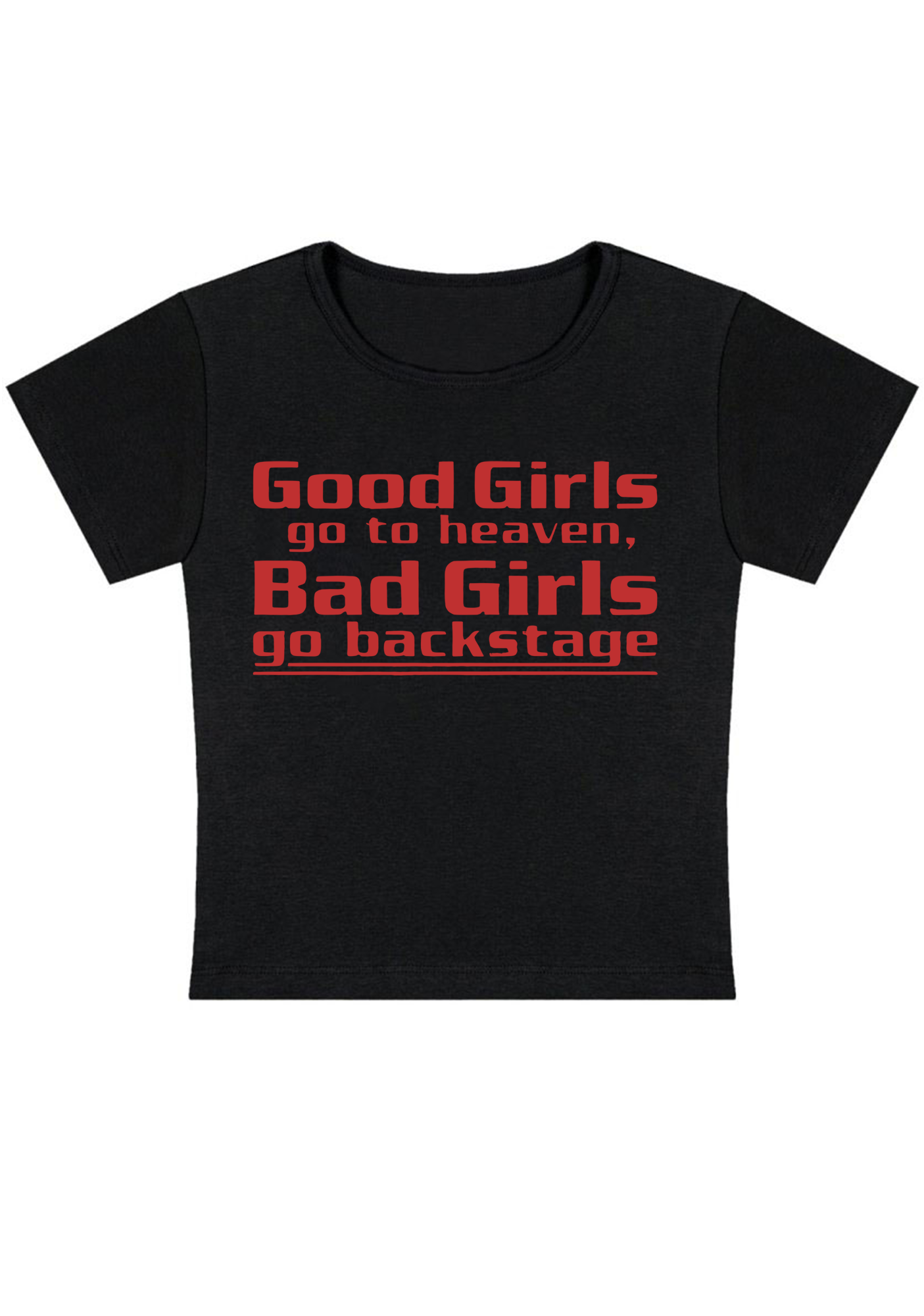 Good Girls Swallow Y2k Baby Tee