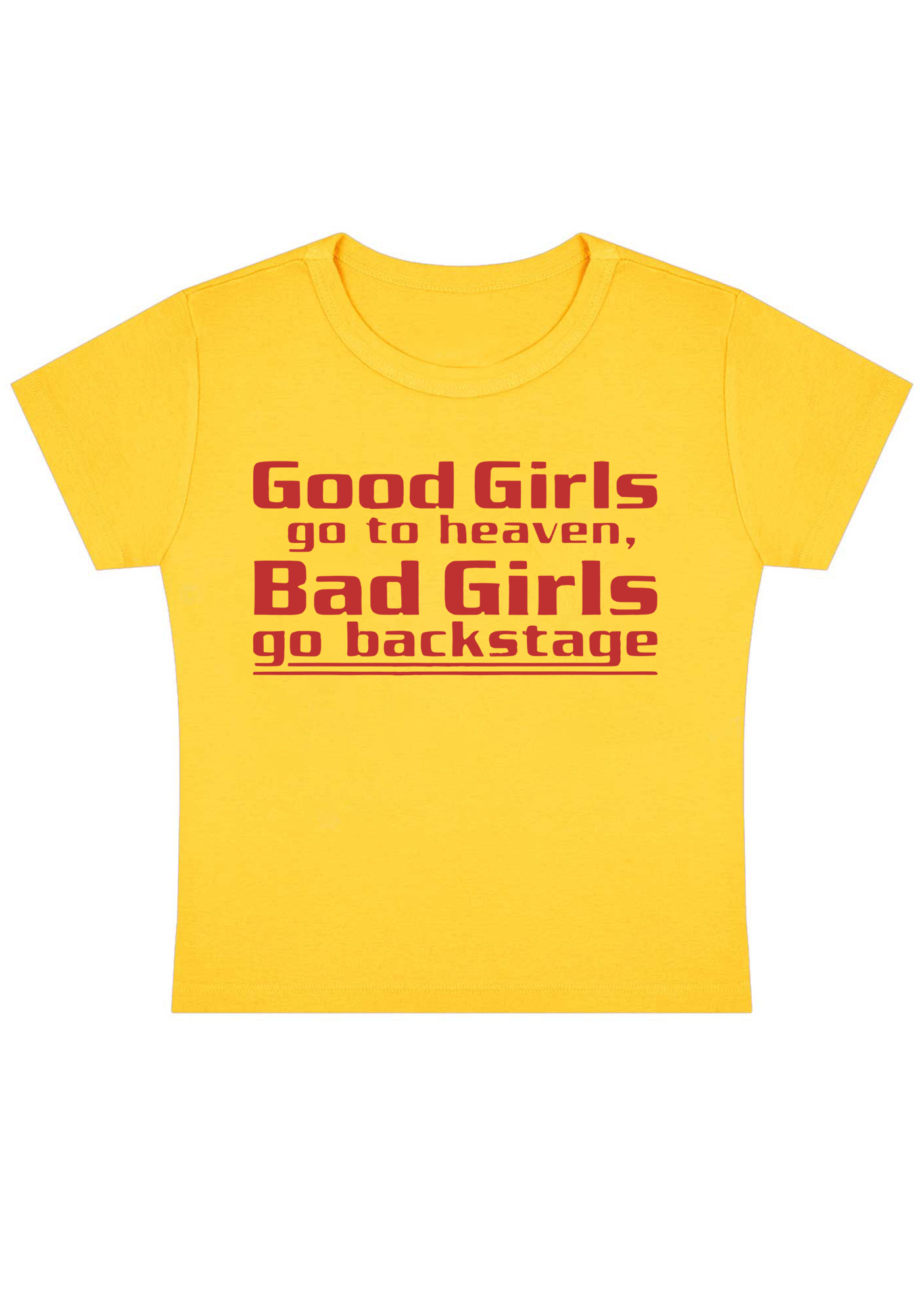 Good Girls Swallow Y2k Baby Tee