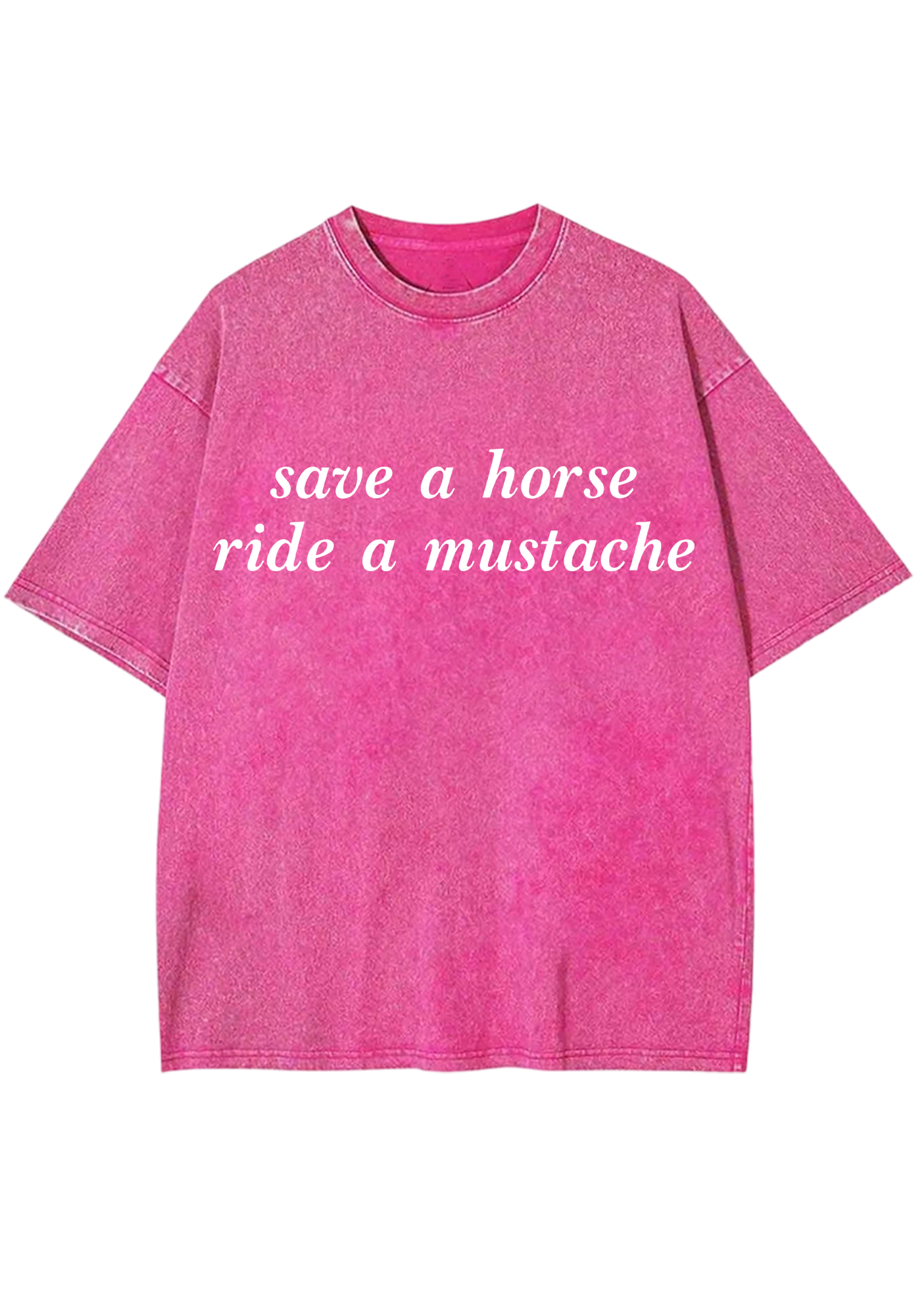 Save A Horse Ride A Mustache Y2K Washed Tee