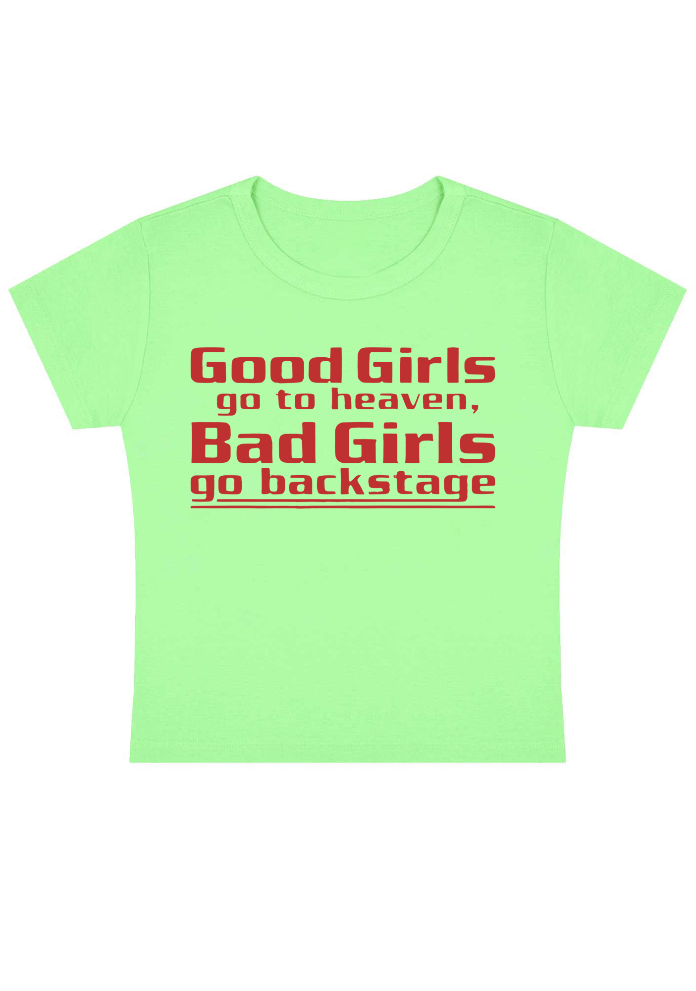 Good Girls Swallow Y2k Baby Tee